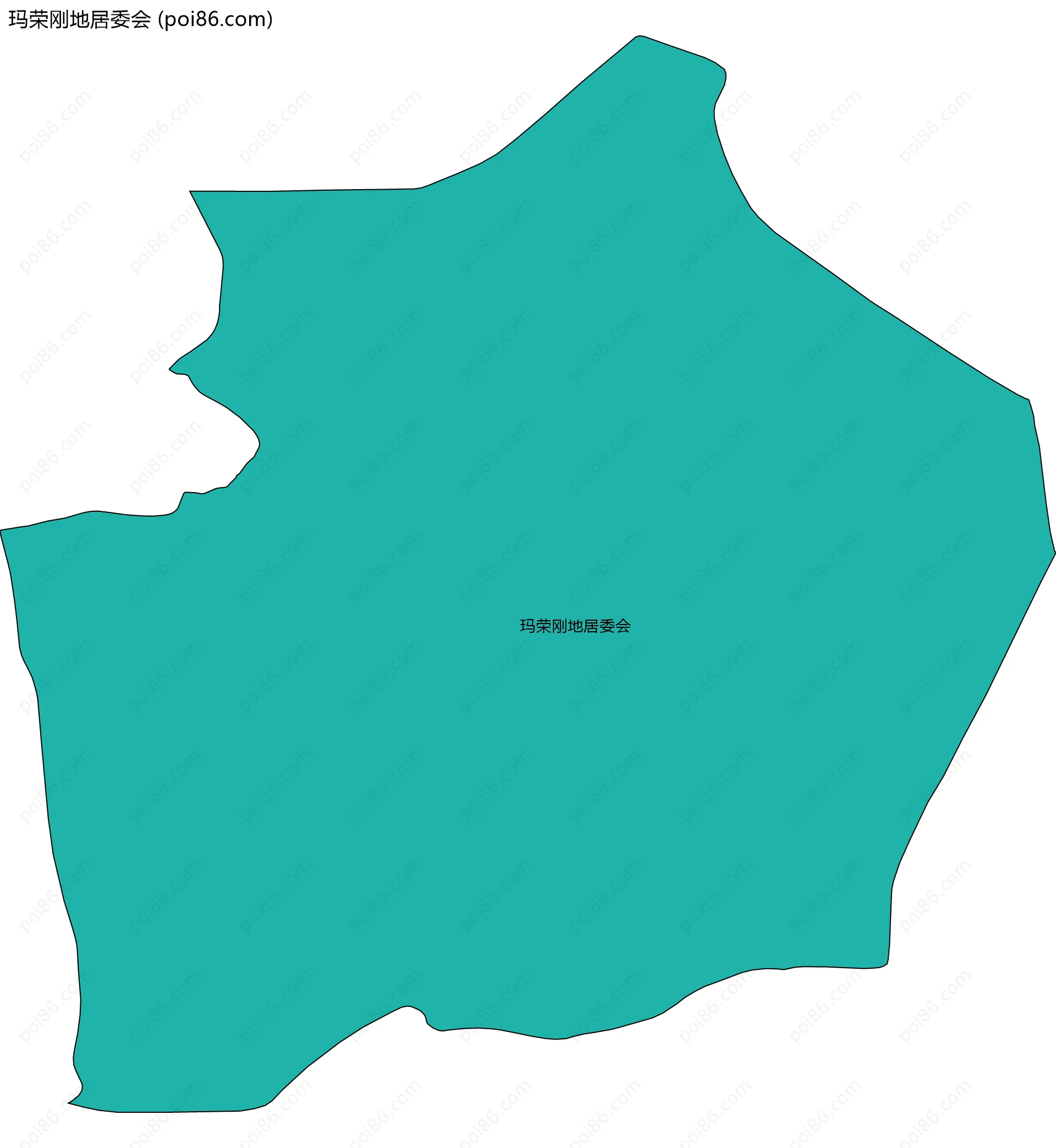 玛荣刚地居委会边界地图