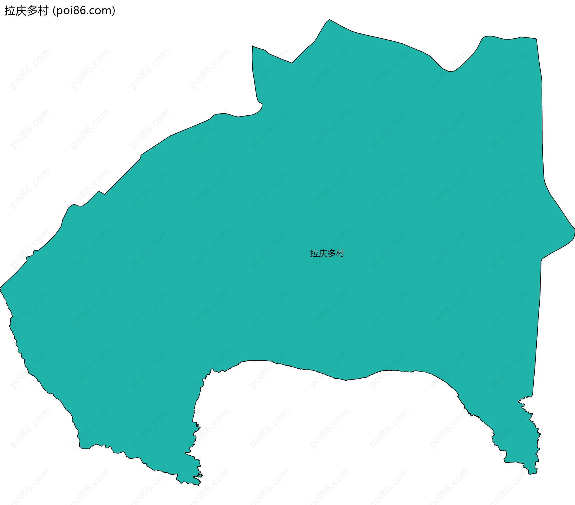 拉庆多村边界地图