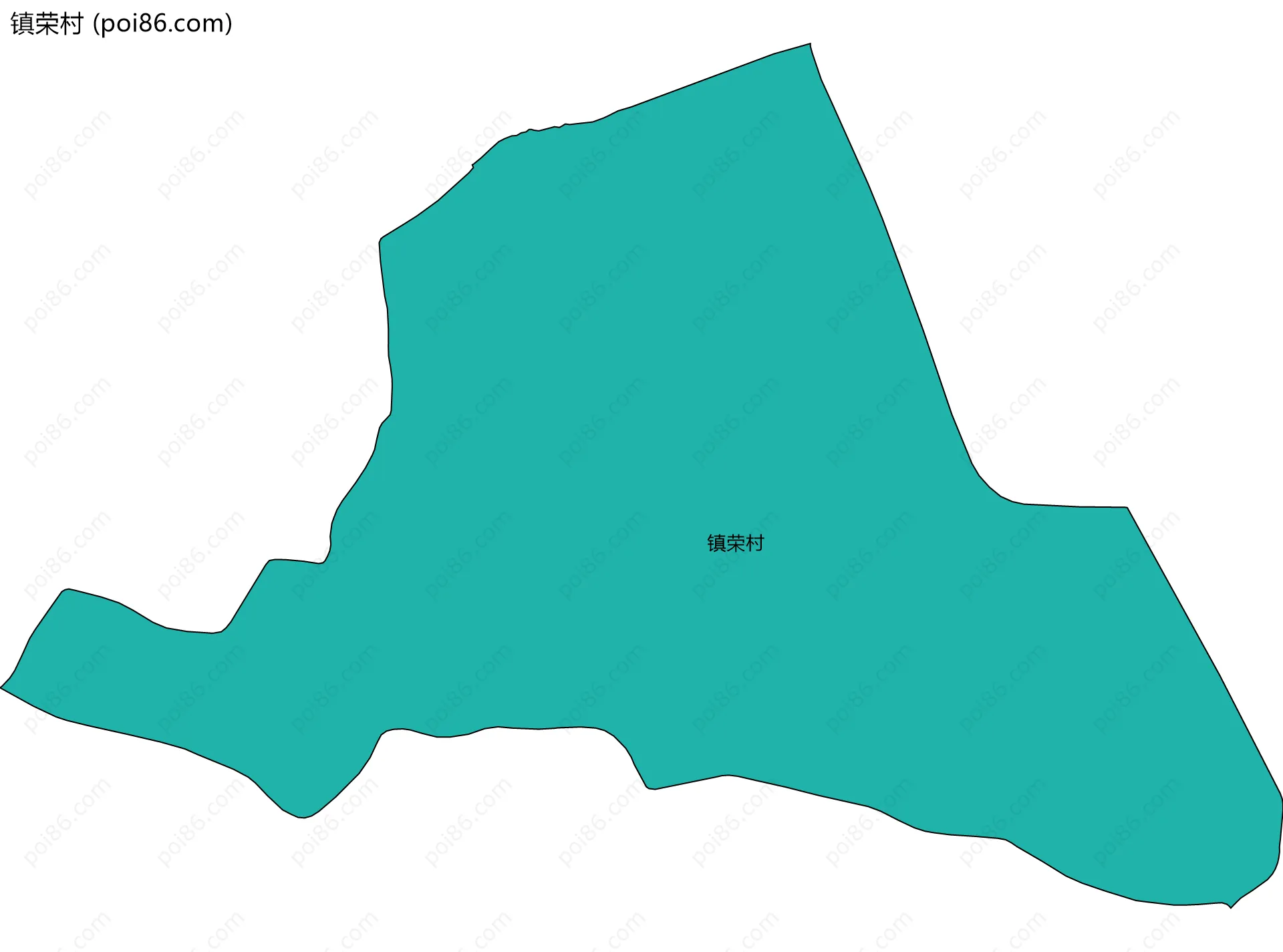 镇荣村边界地图