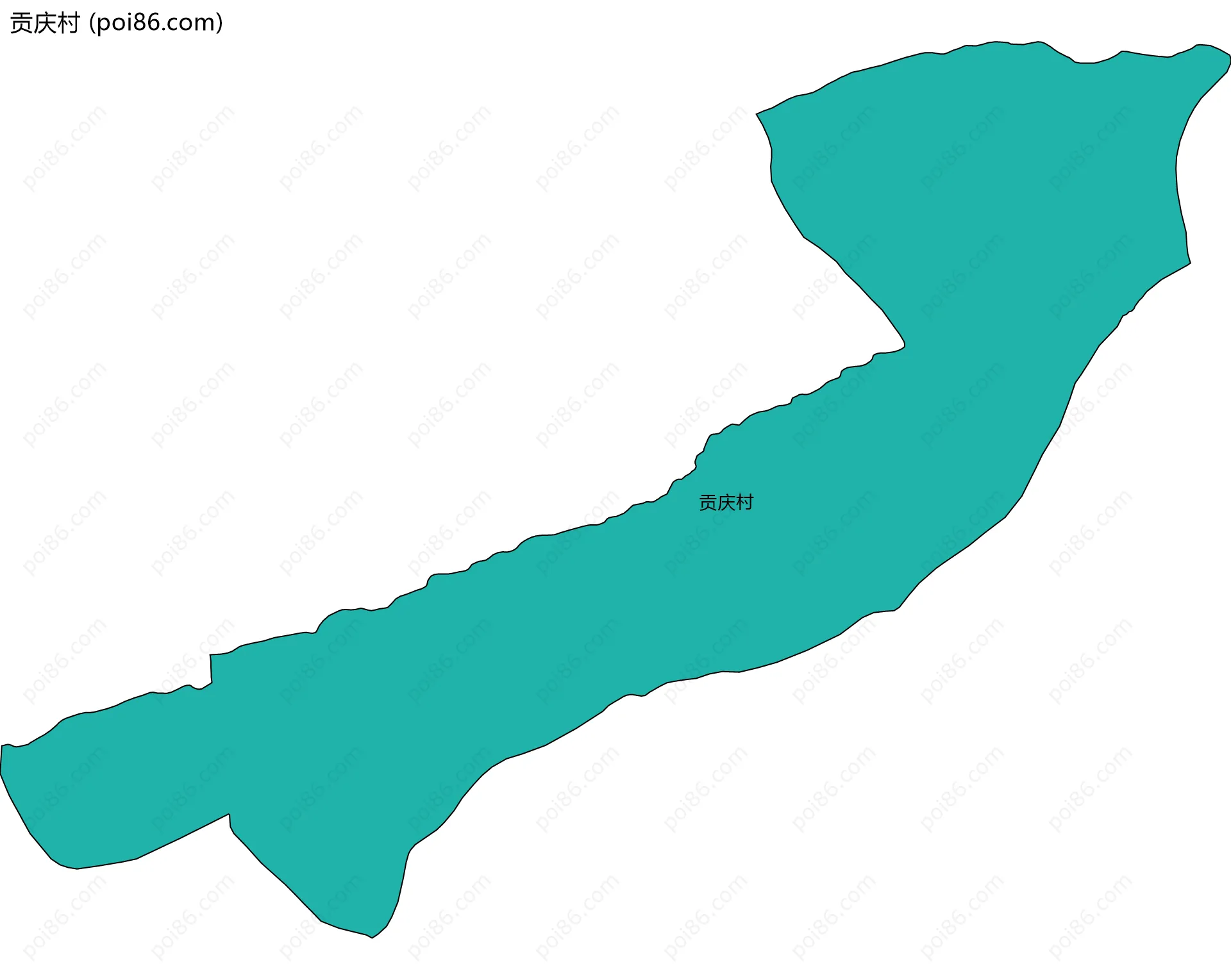贡庆村边界地图