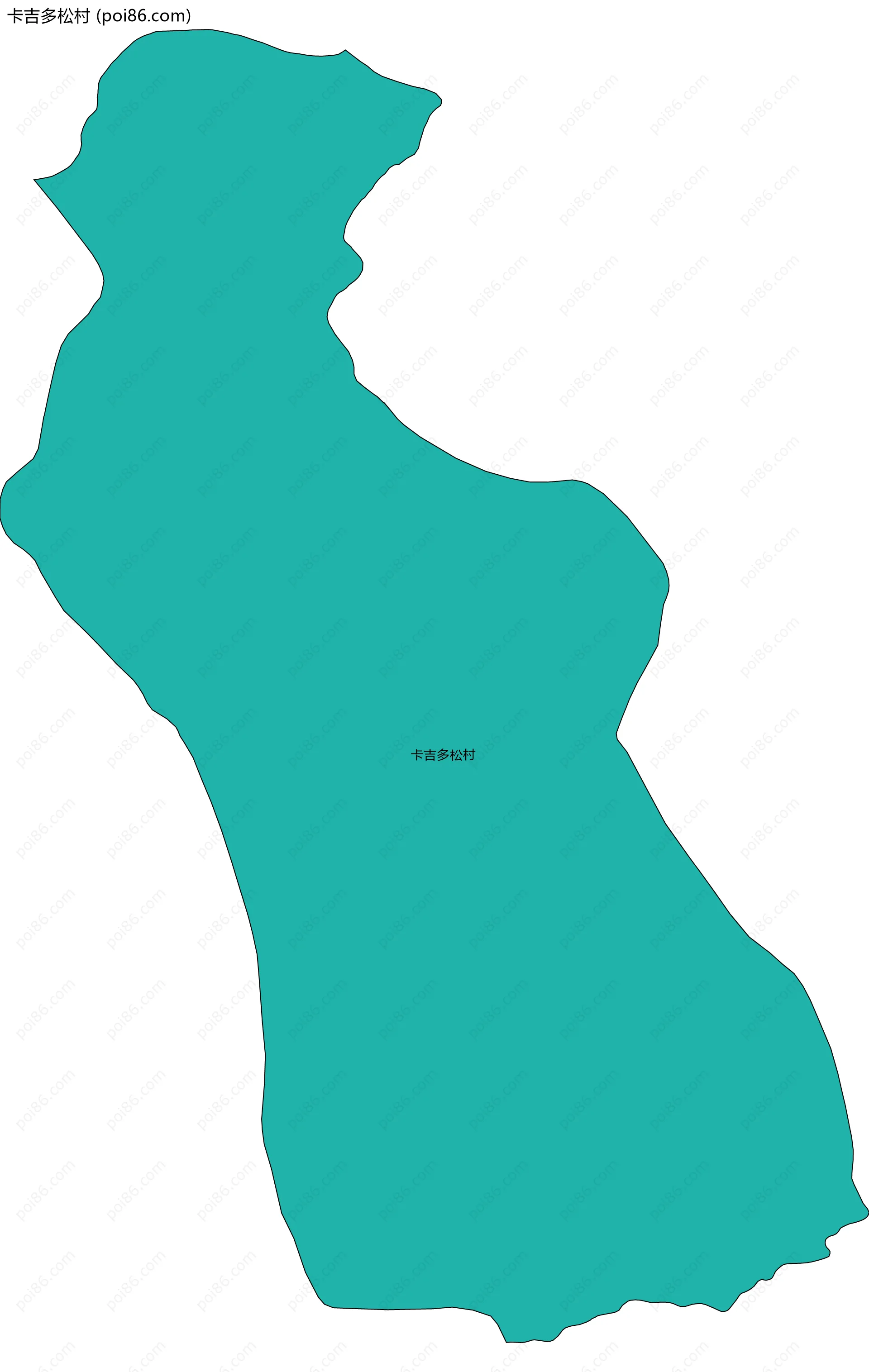 卡吉多松村边界地图