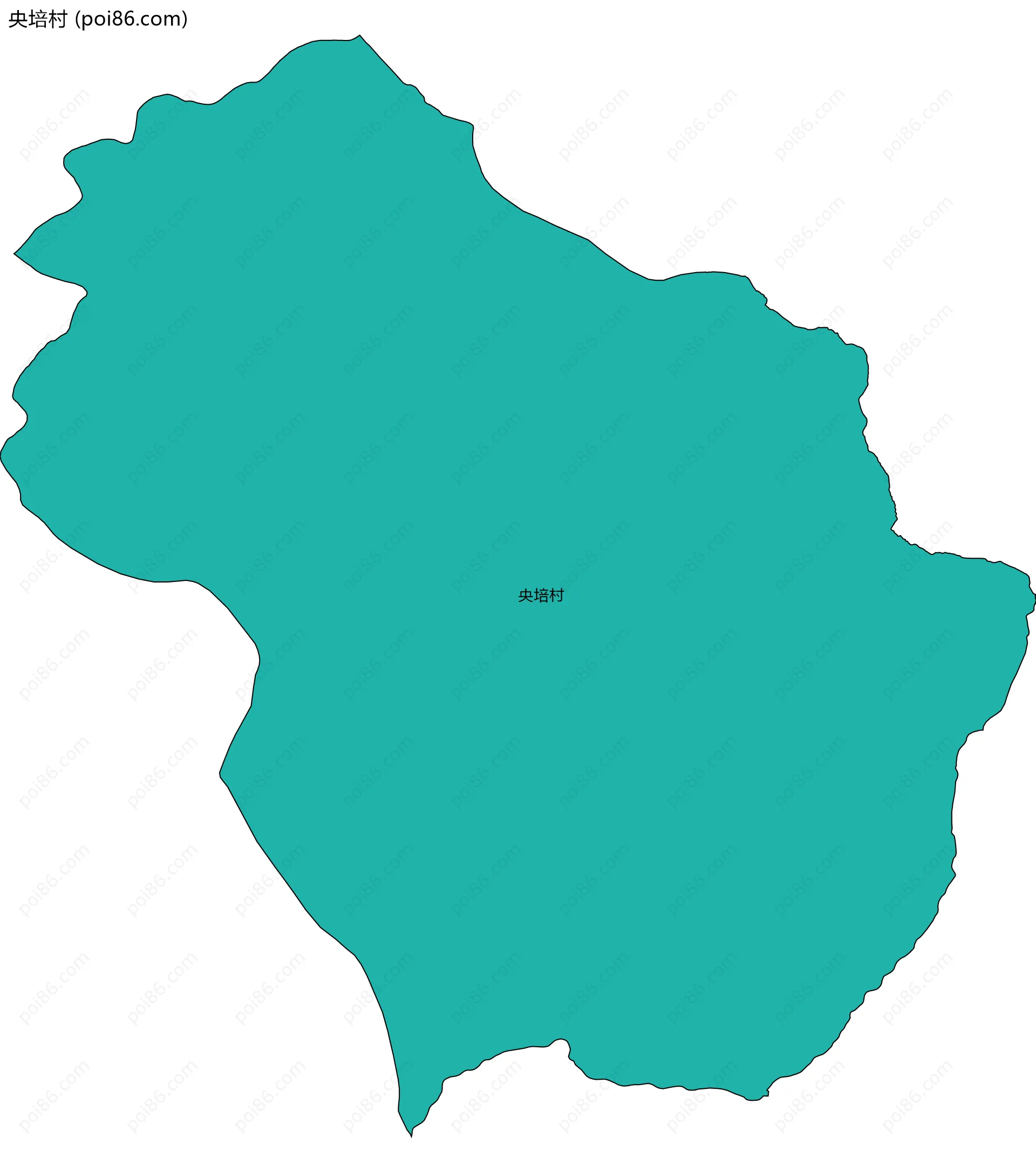央培村边界地图