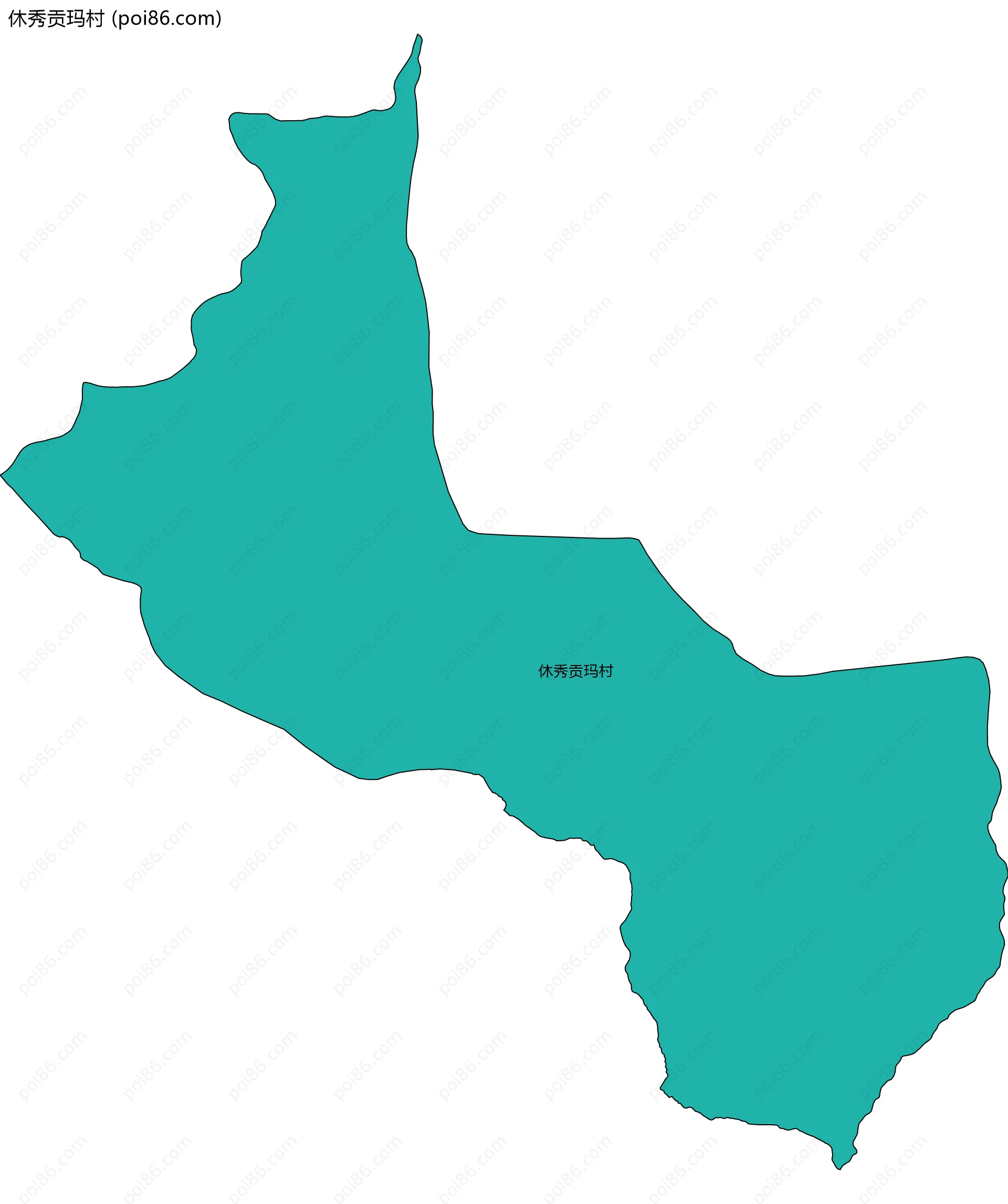 休秀贡玛村边界地图