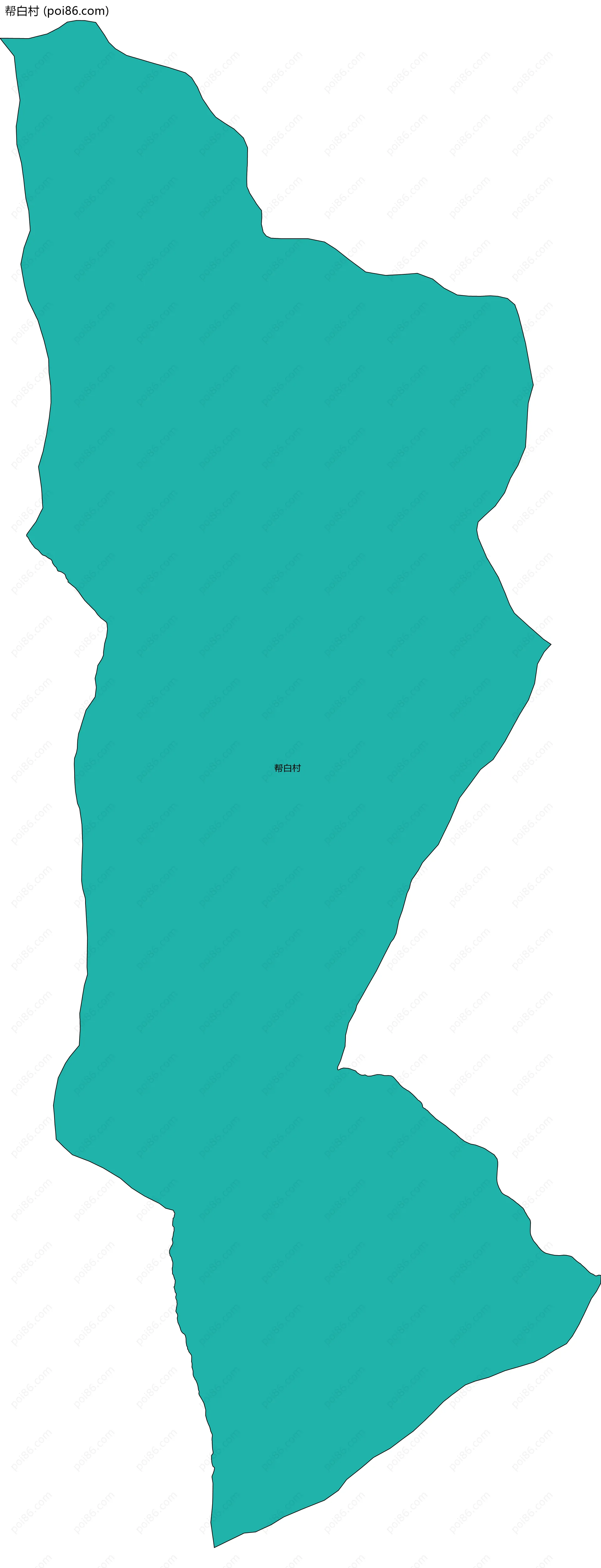帮白村边界地图