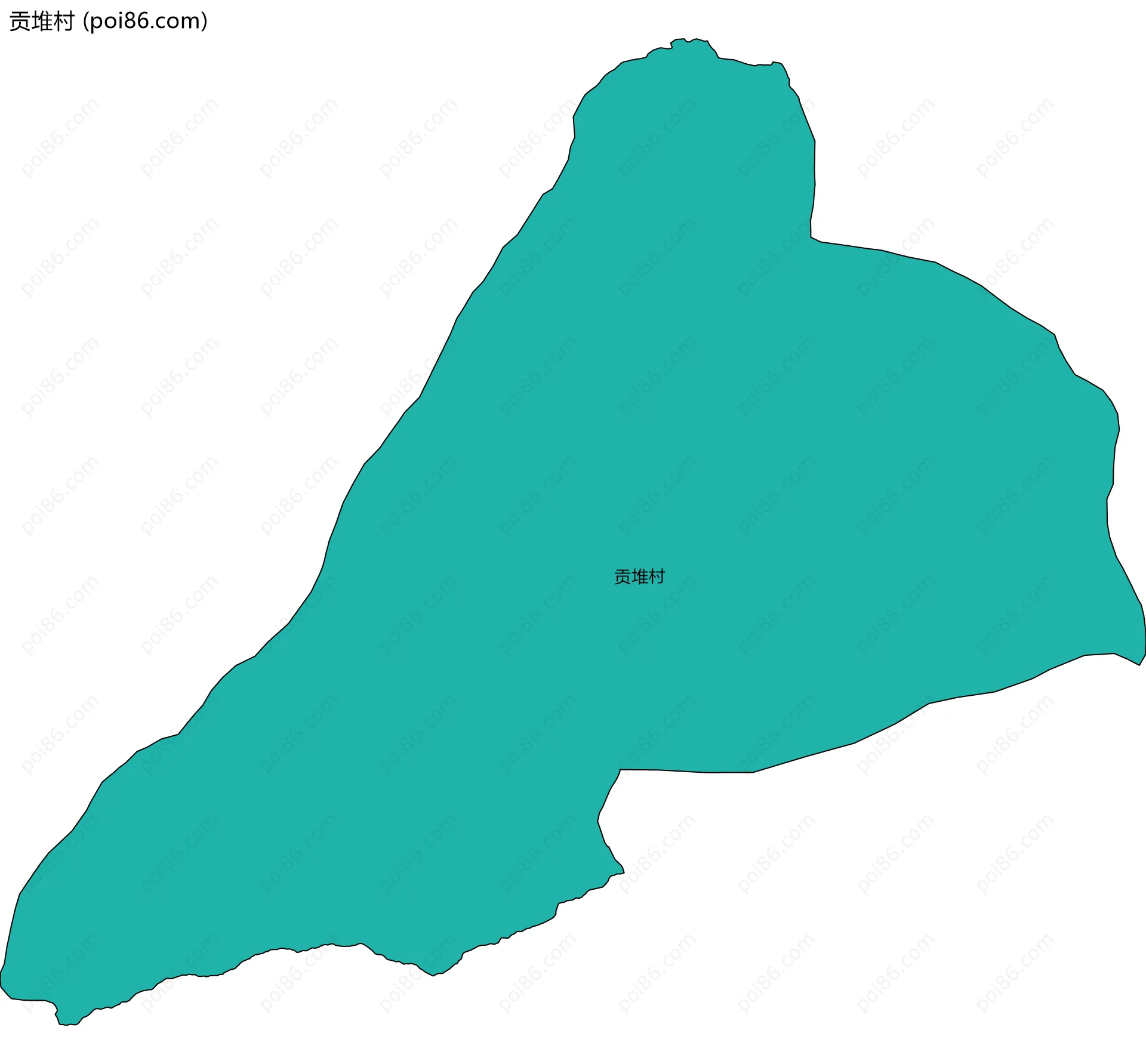 贡堆村边界地图