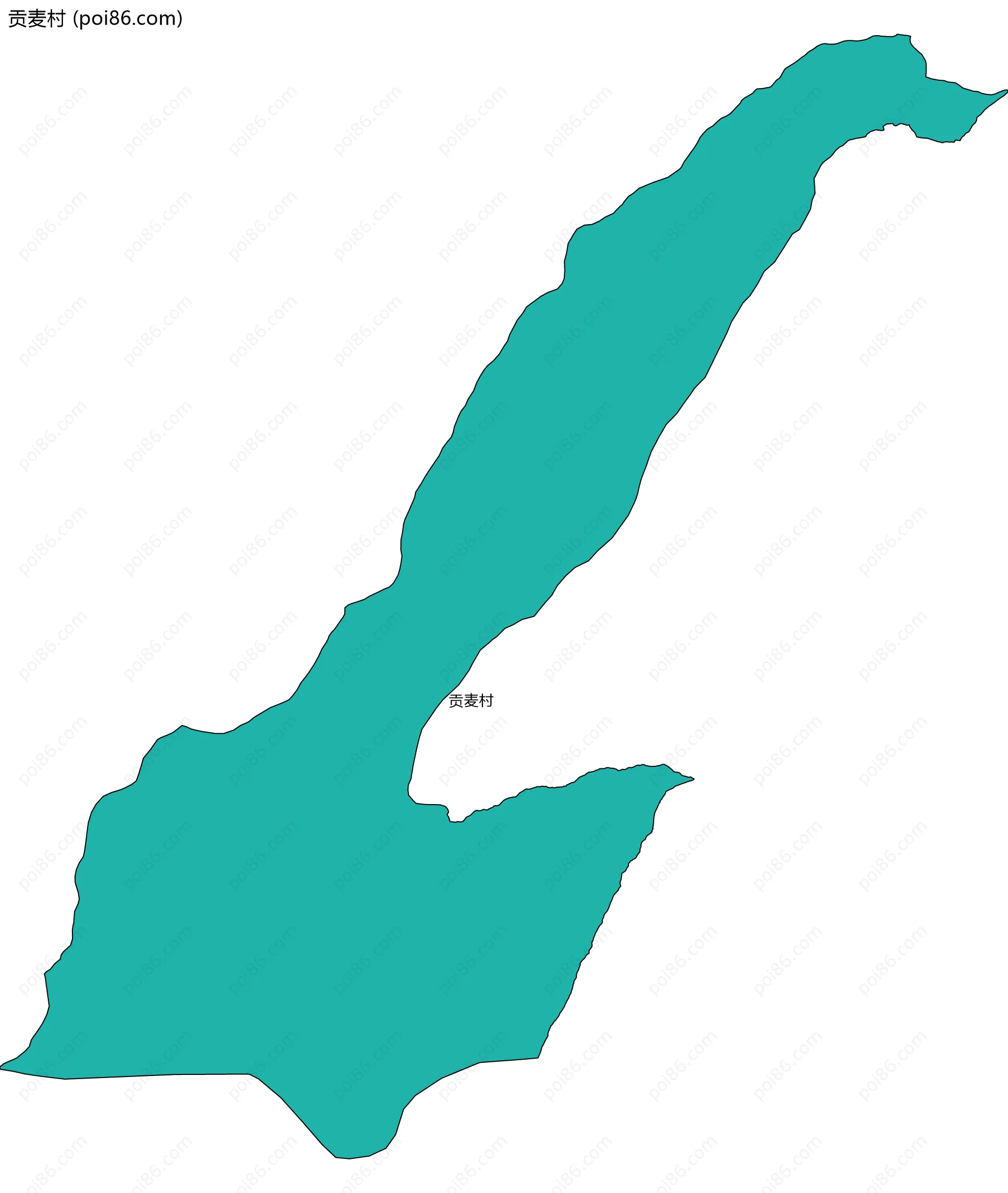 贡麦村边界地图