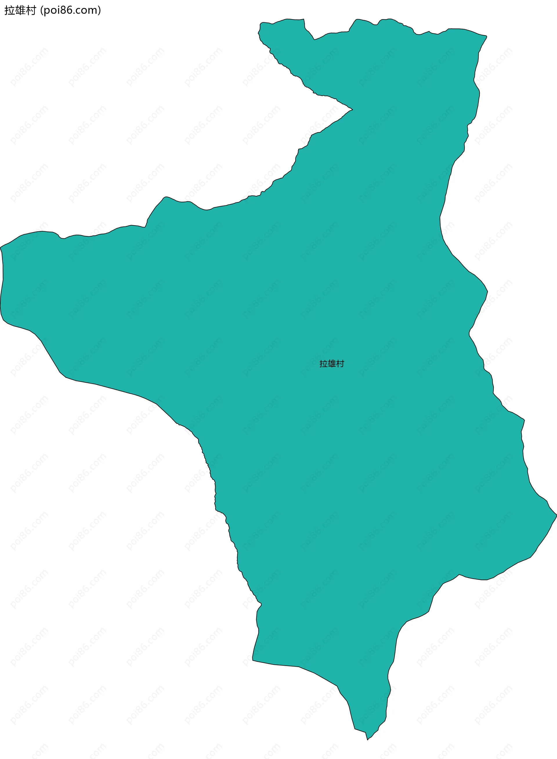 拉雄村边界地图