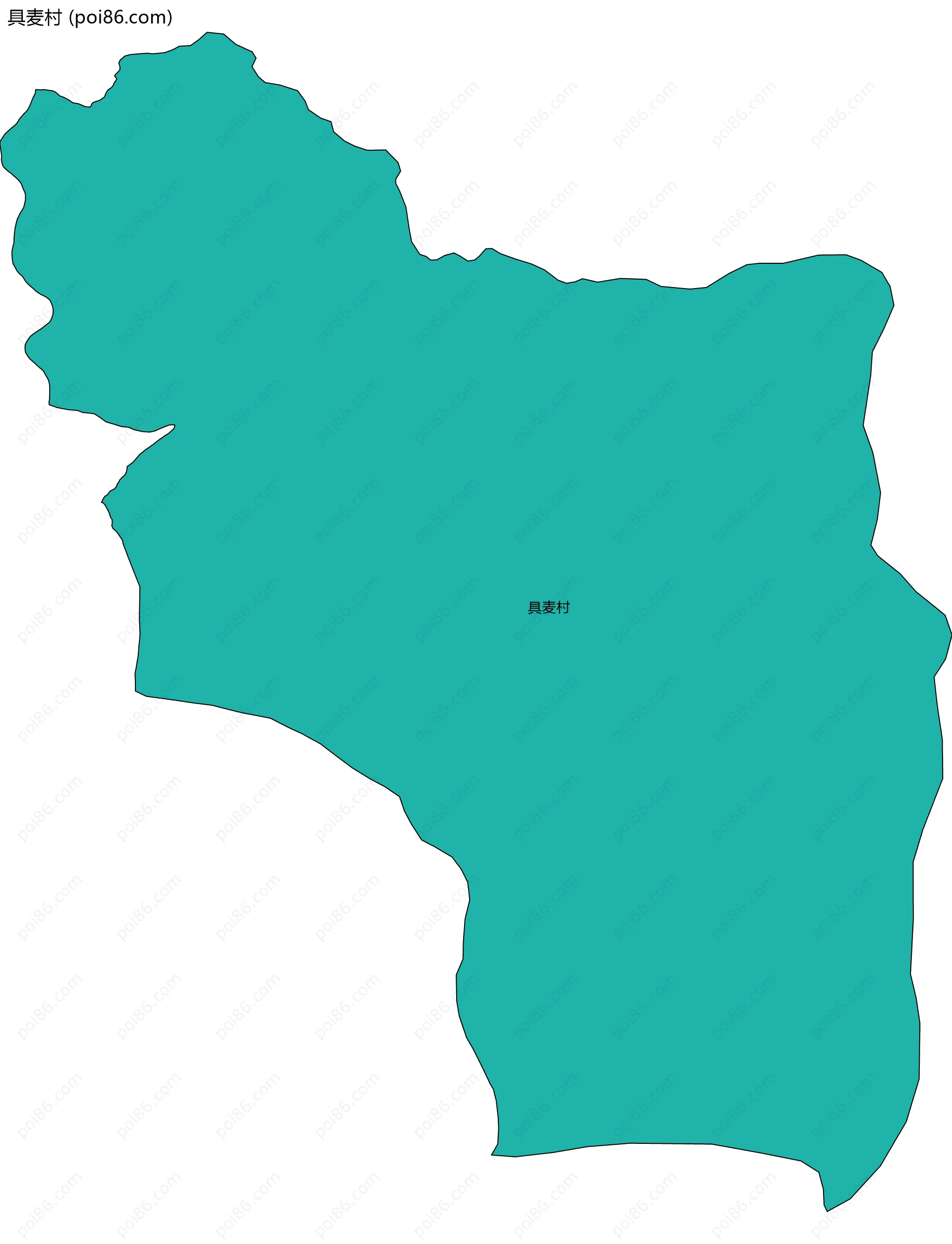 具麦村边界地图