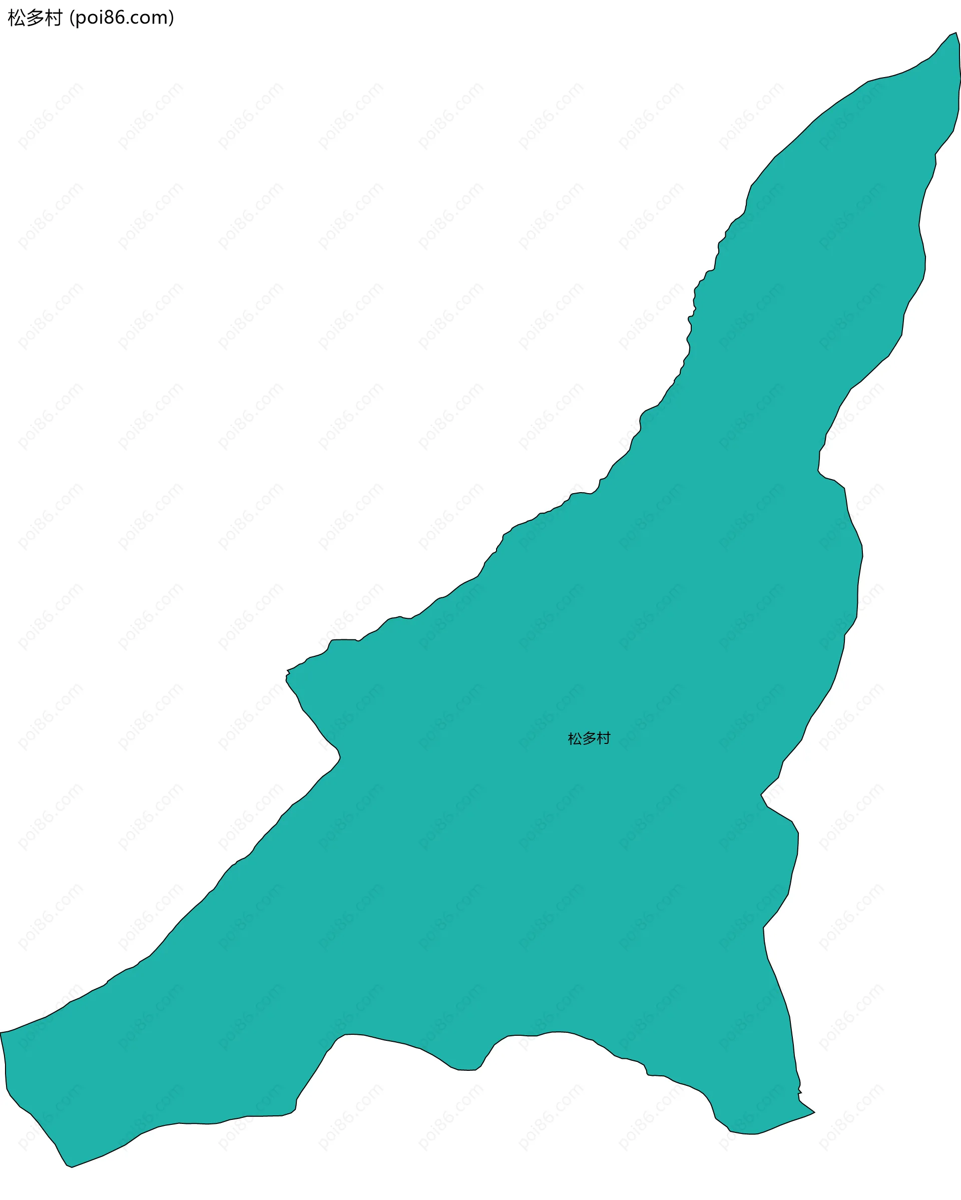 松多村边界地图