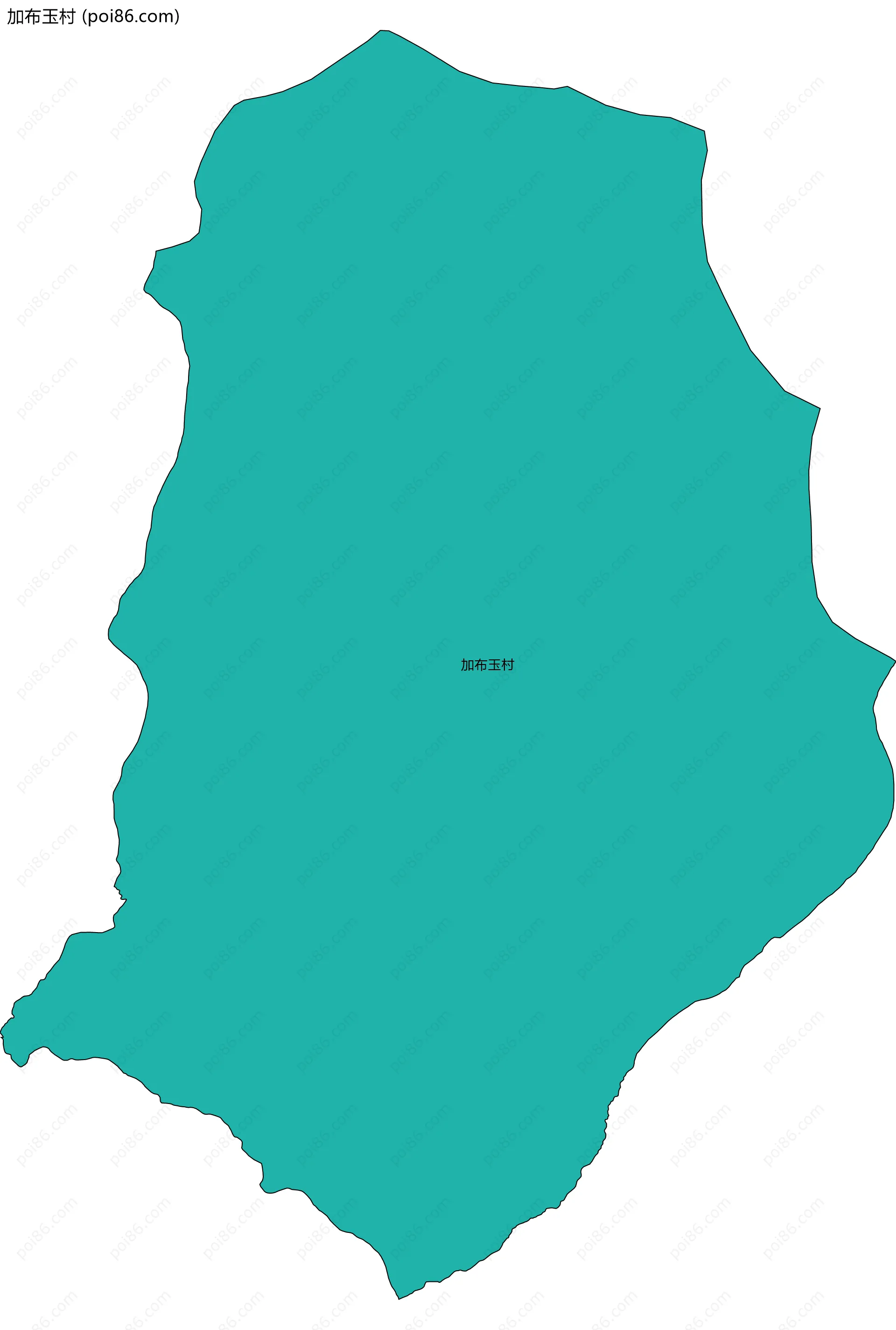 加布玉村边界地图