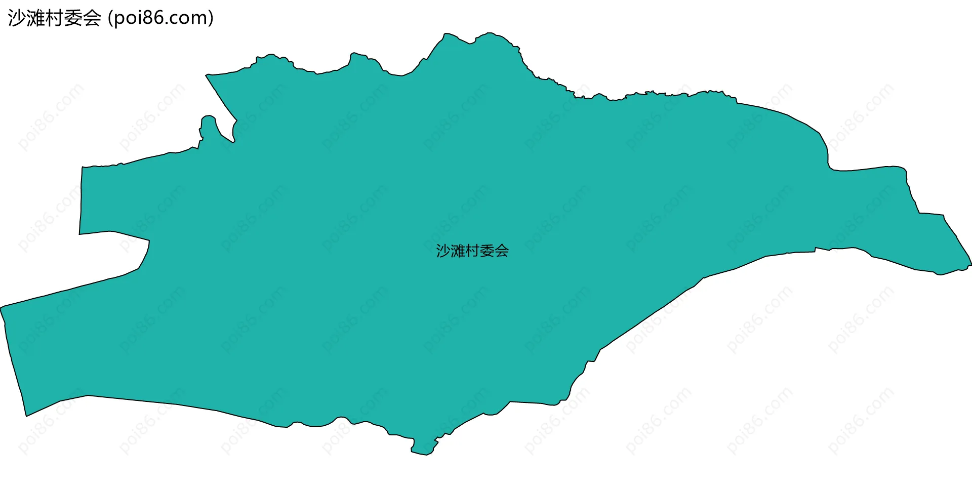 沙滩村委会边界地图