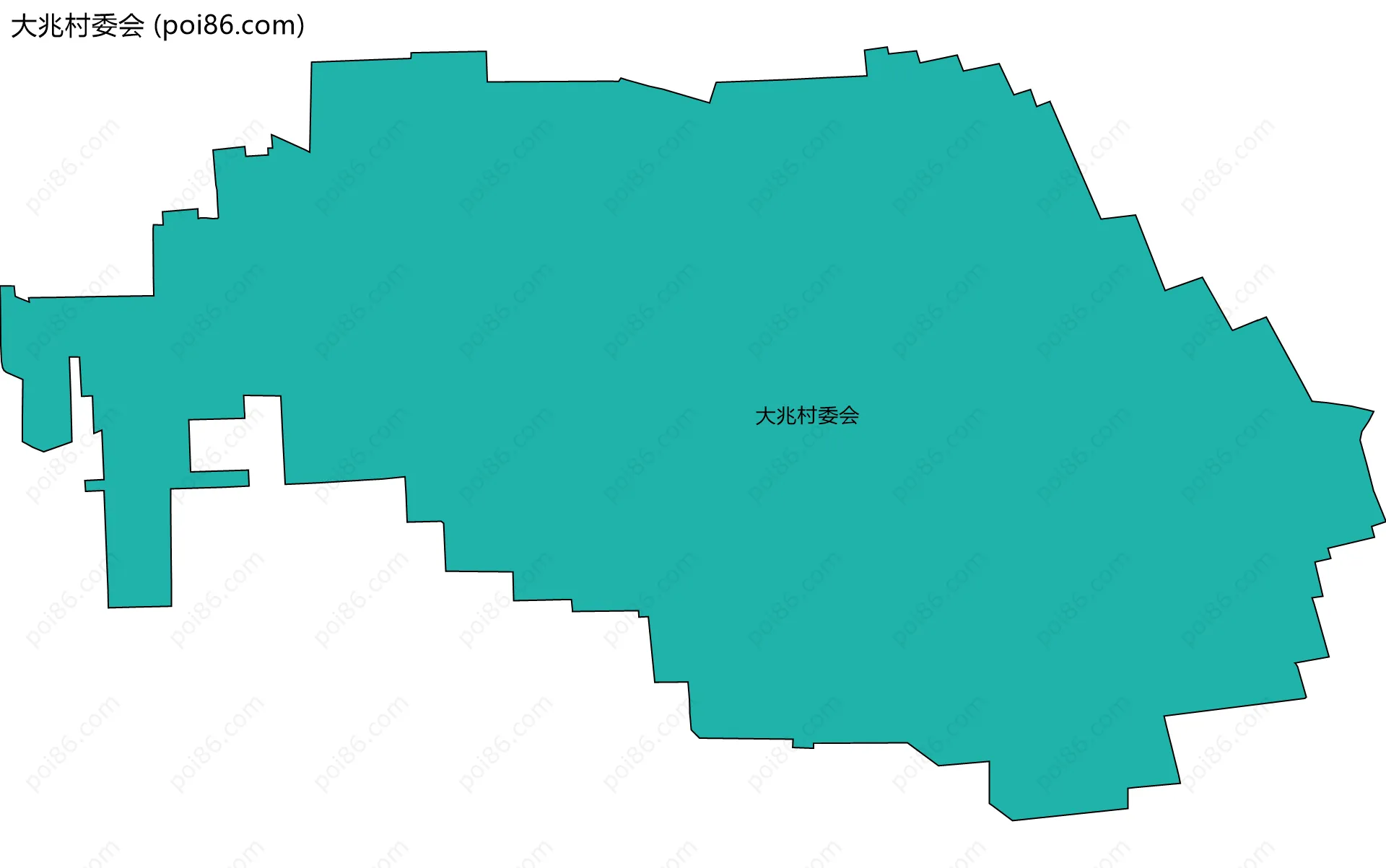 大兆村委会边界地图