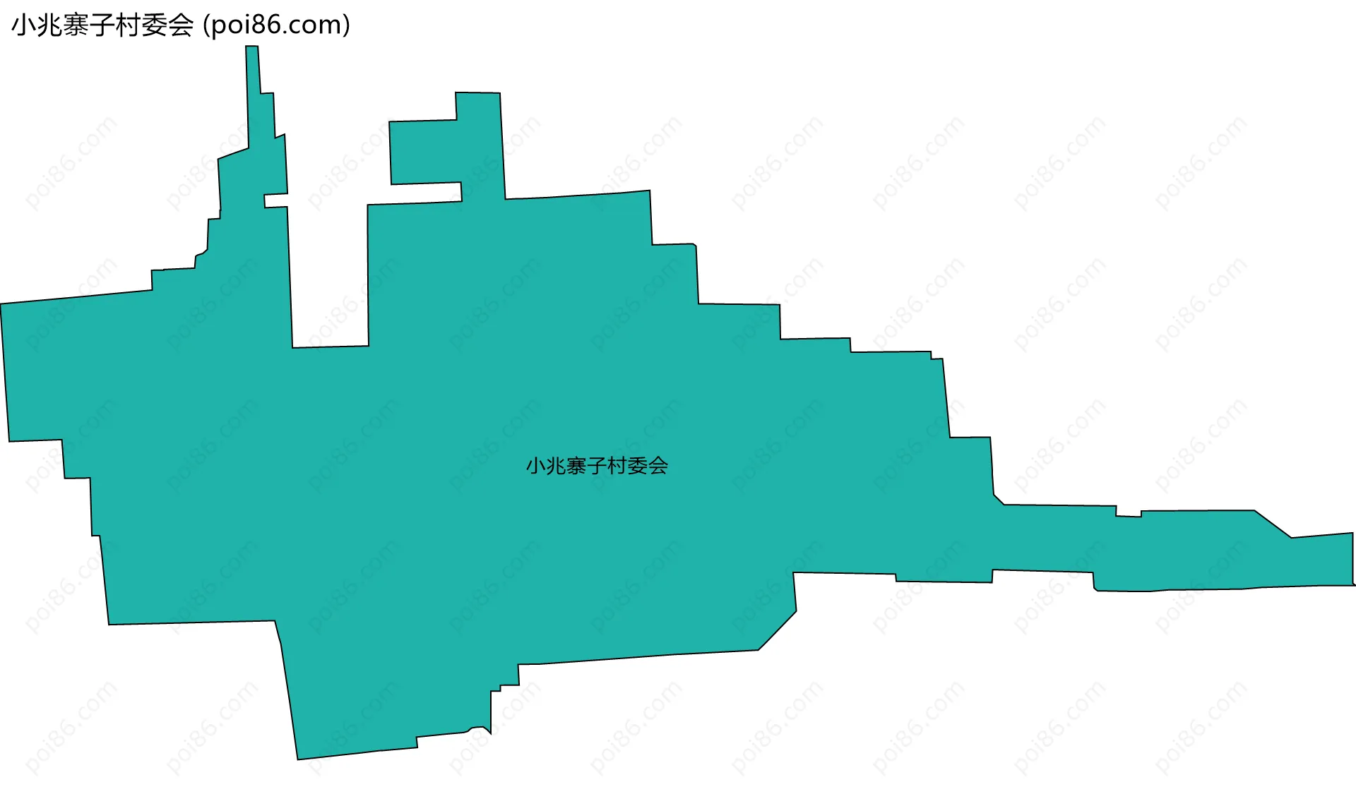 小兆寨子村委会边界地图