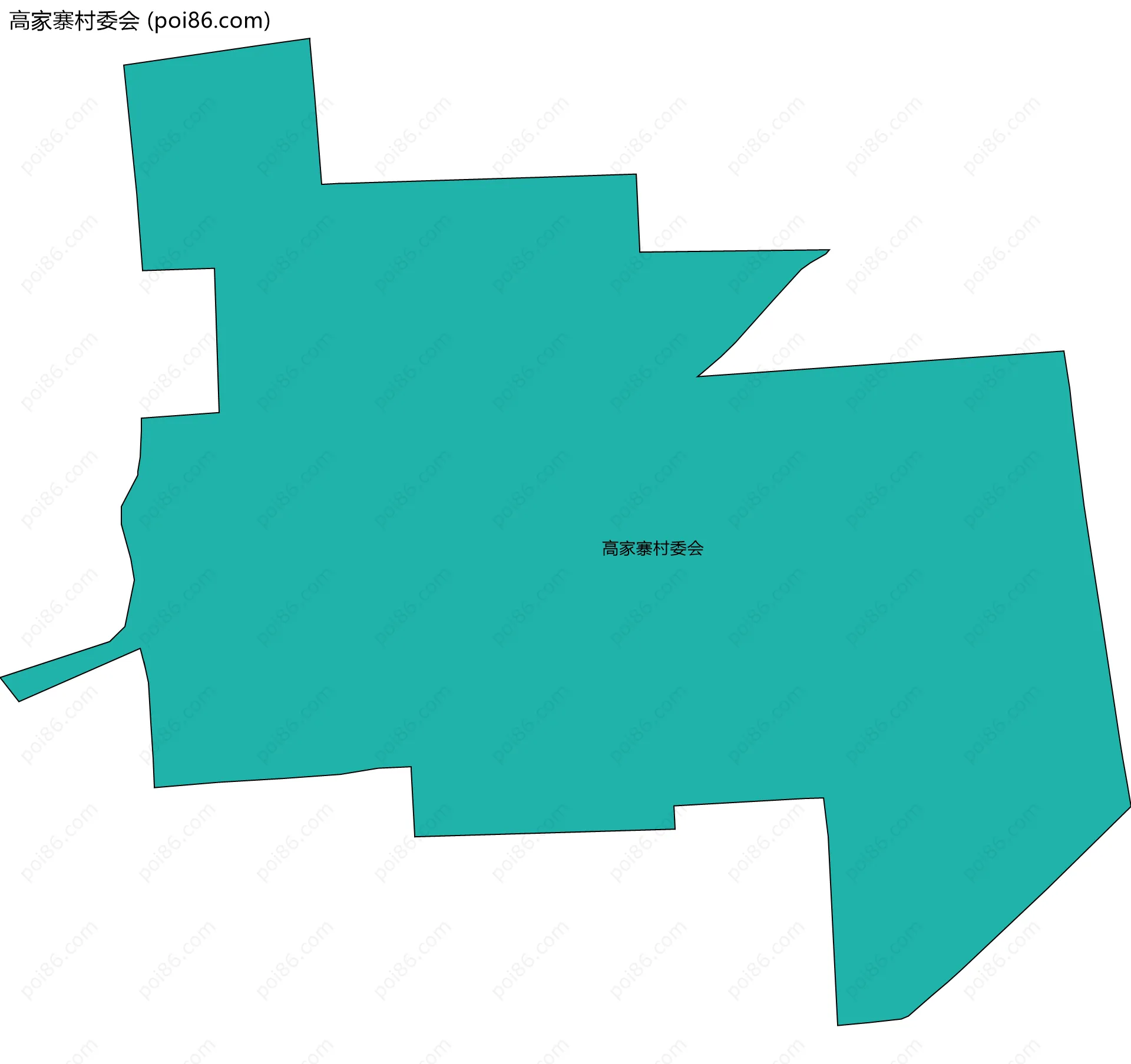 高家寨村委会边界地图