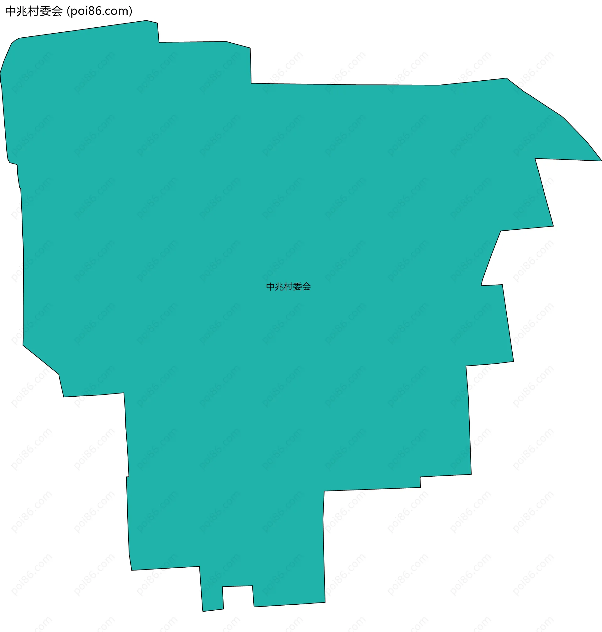 中兆村委会边界地图