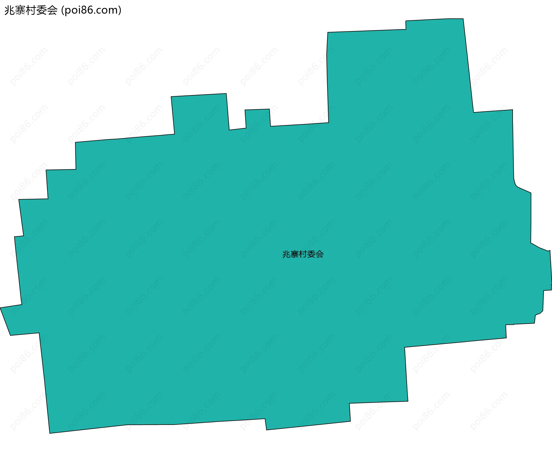 兆寨村委会边界地图