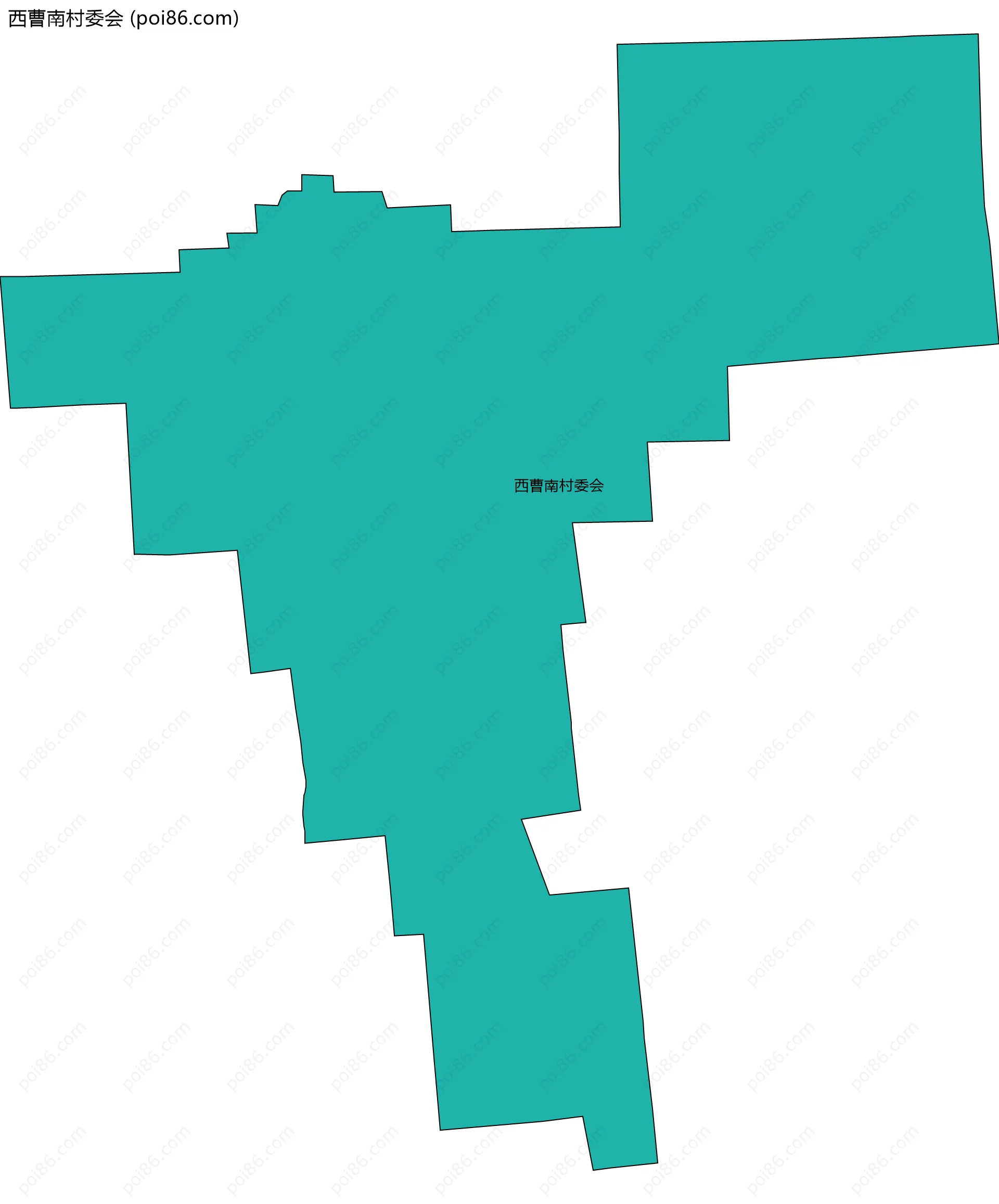 西曹南村委会边界地图