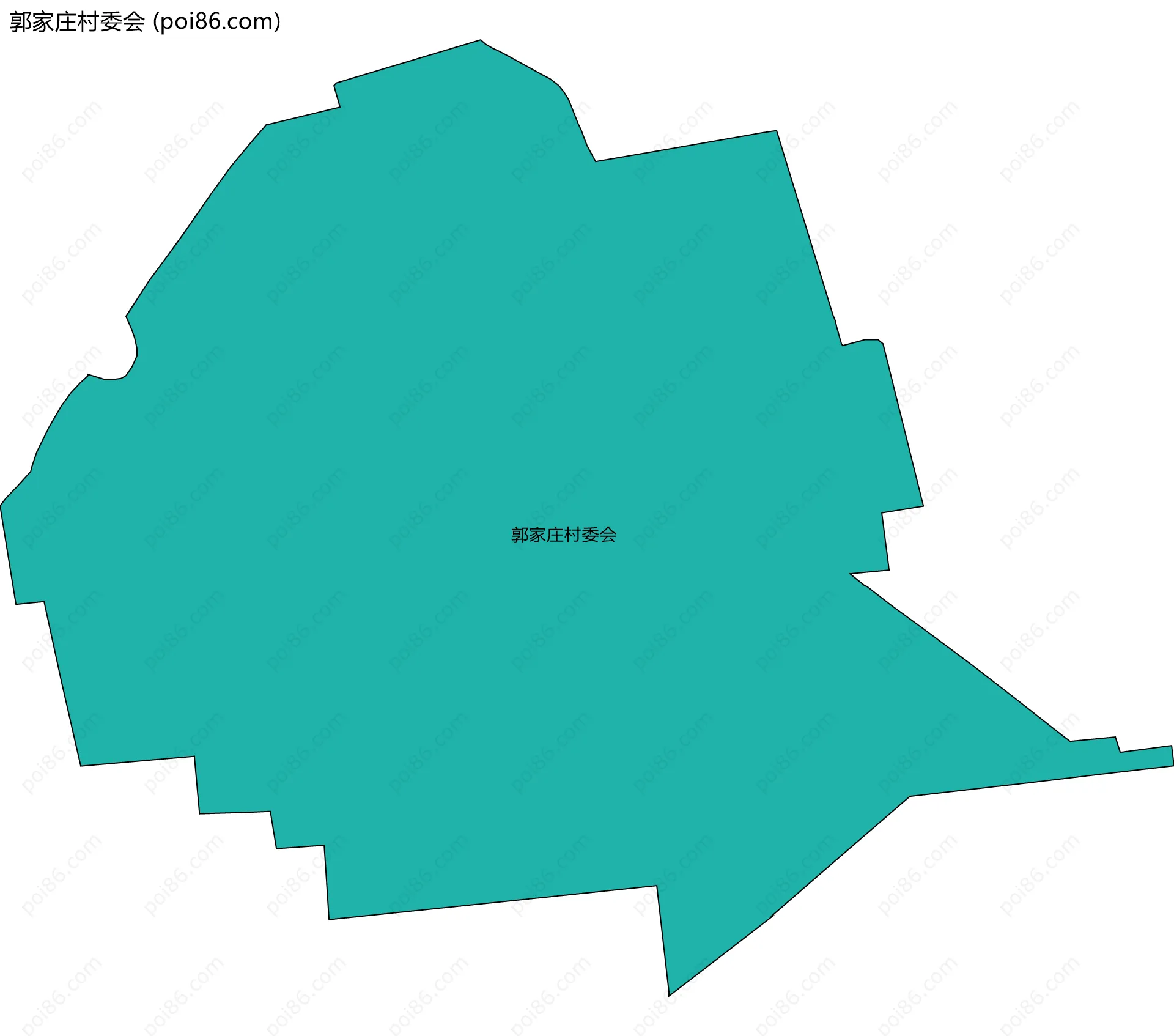 郭家庄村委会边界地图