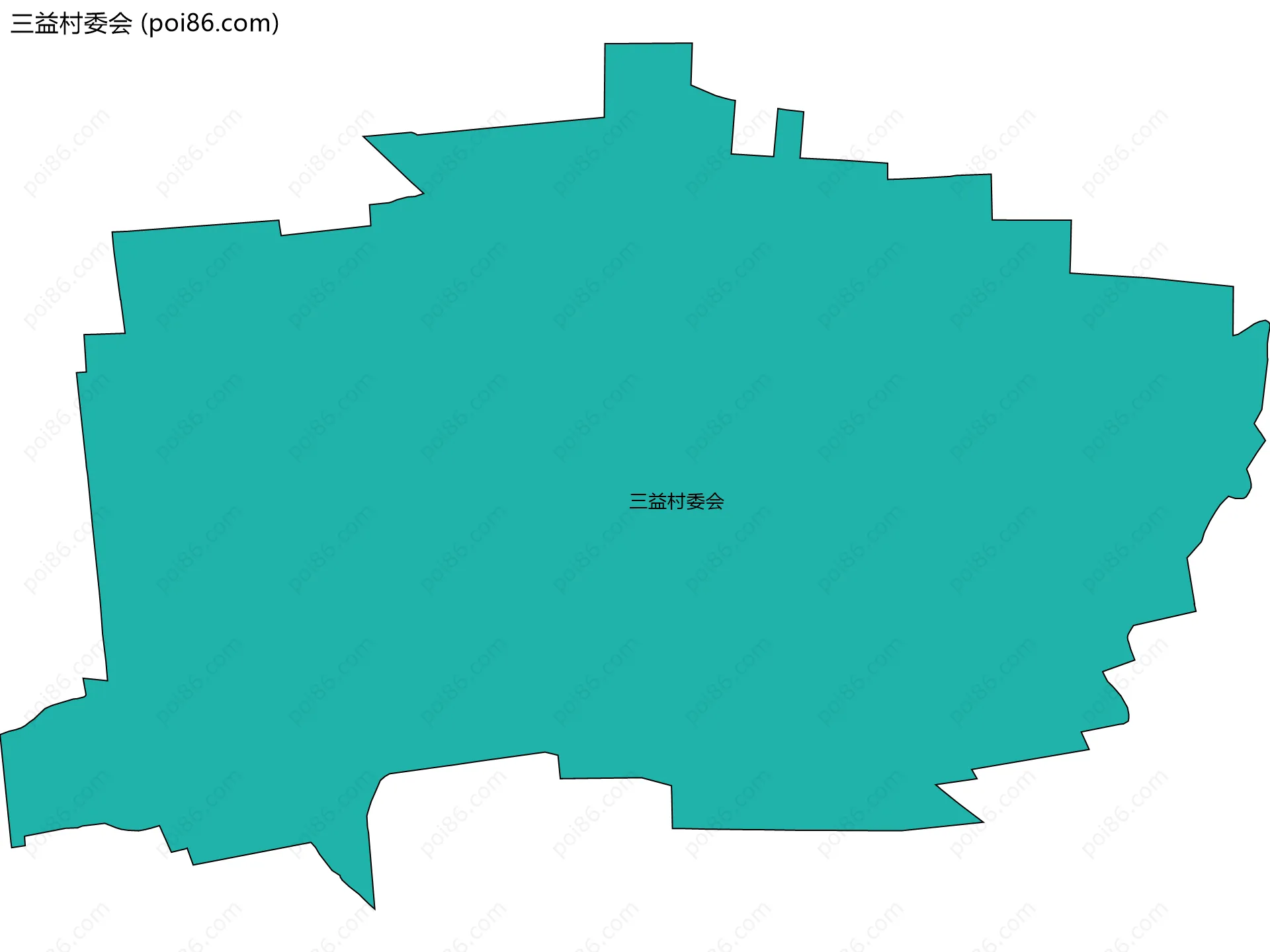 三益村委会边界地图