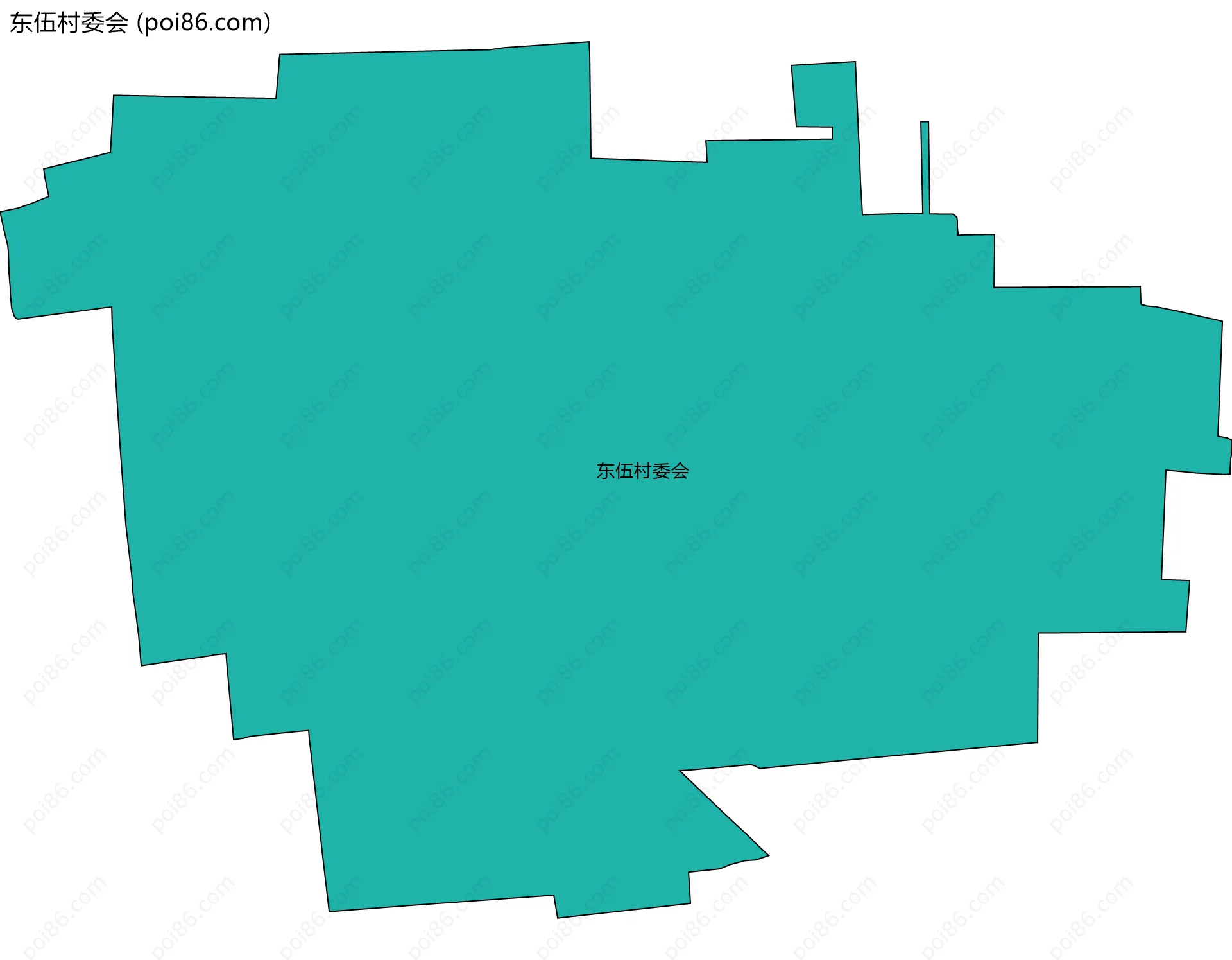 东伍村委会边界地图