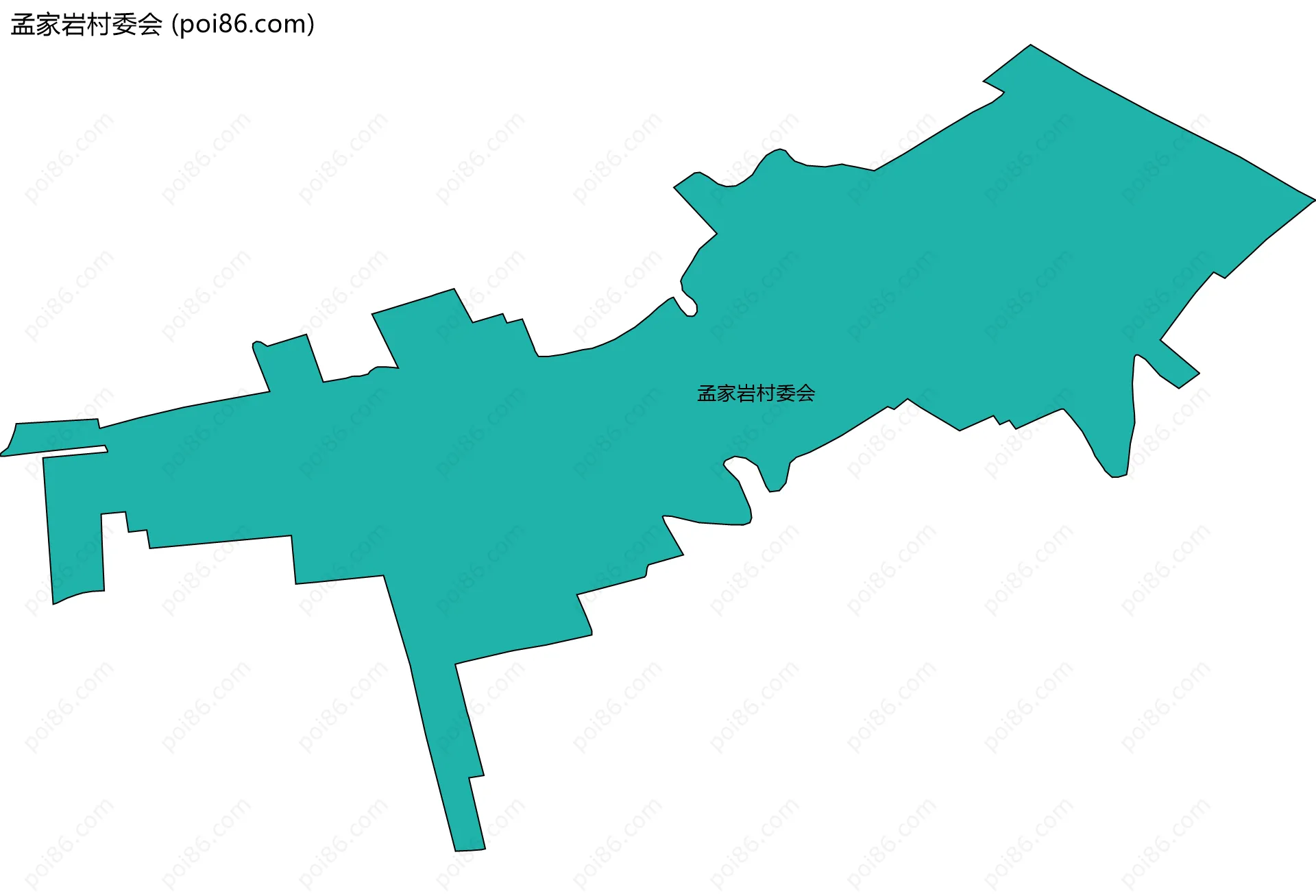 孟家岩村委会边界地图