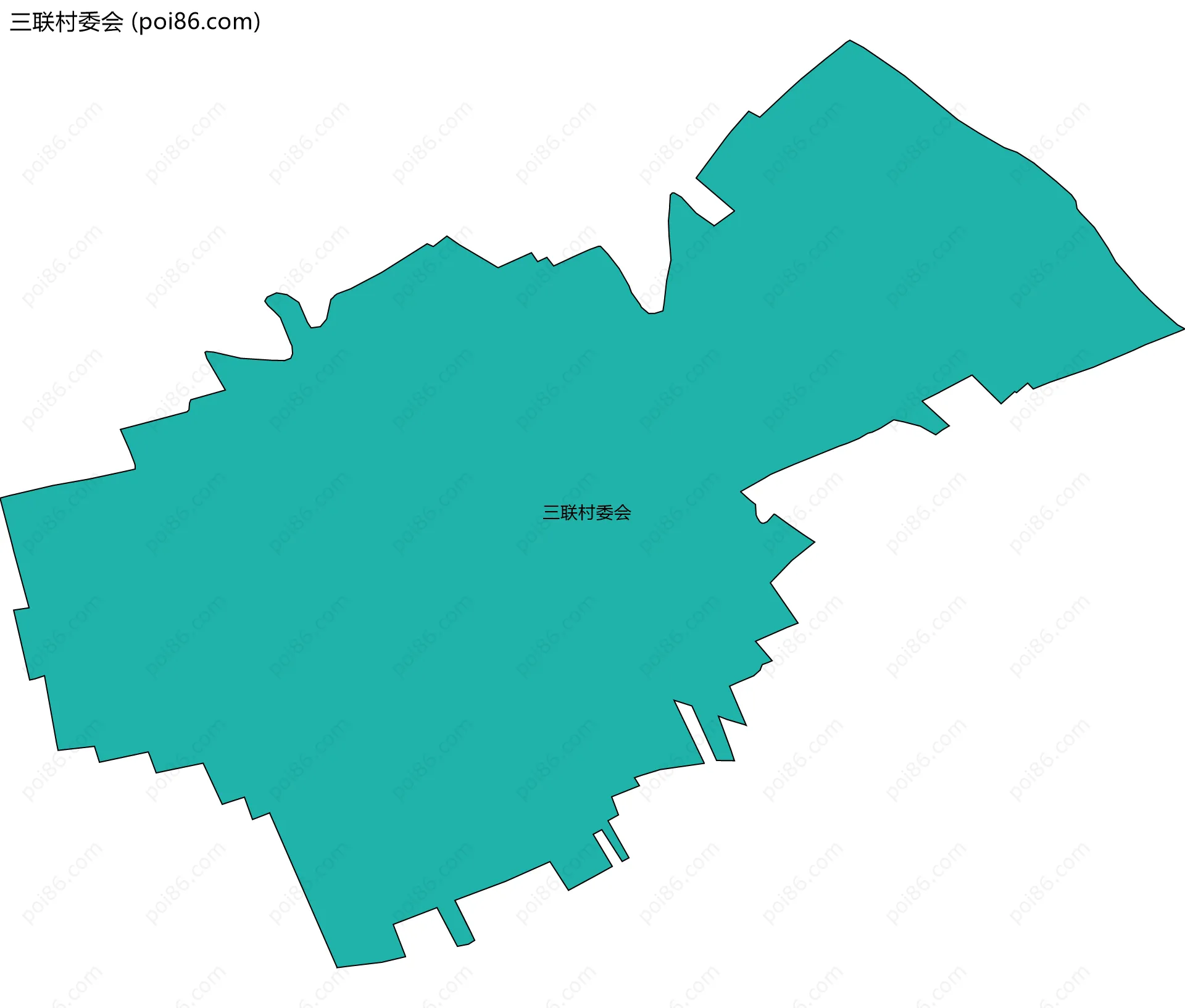 三联村委会边界地图