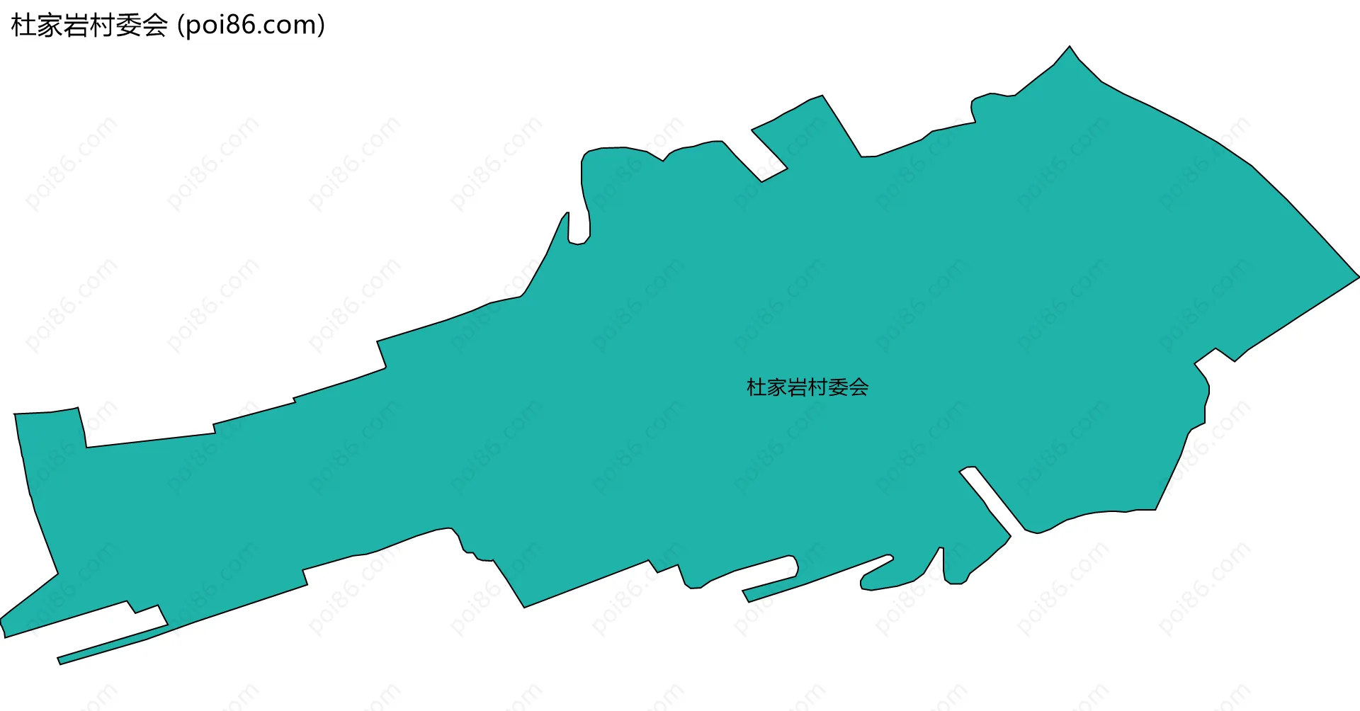 杜家岩村委会边界地图