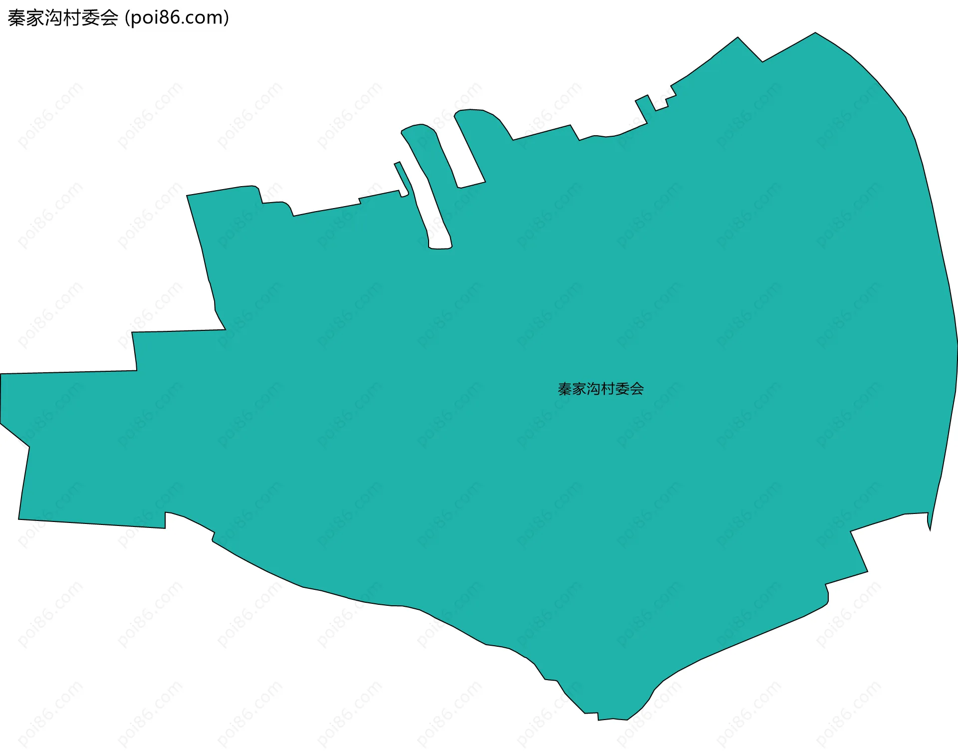 秦家沟村委会边界地图