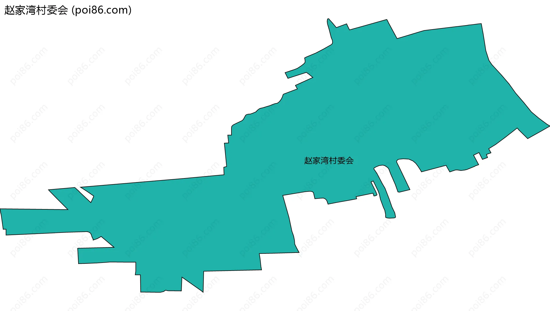 赵家湾村委会边界地图