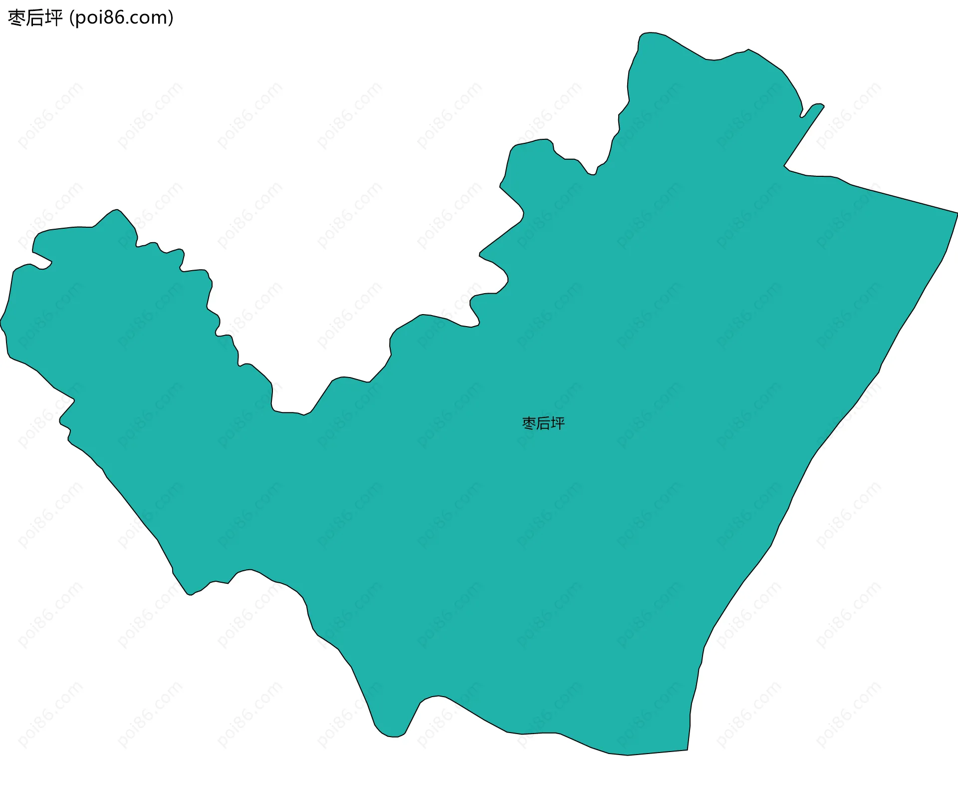 枣后坪边界地图