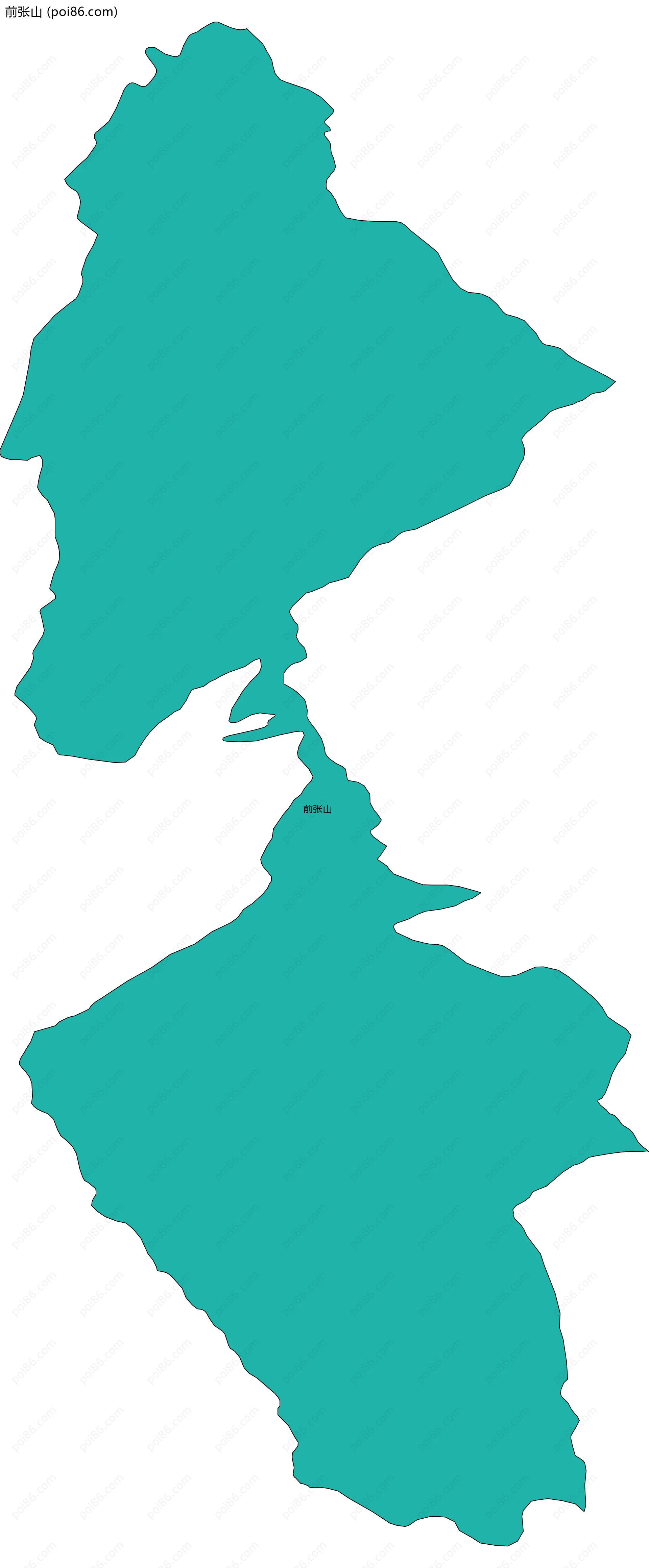 前张山边界地图