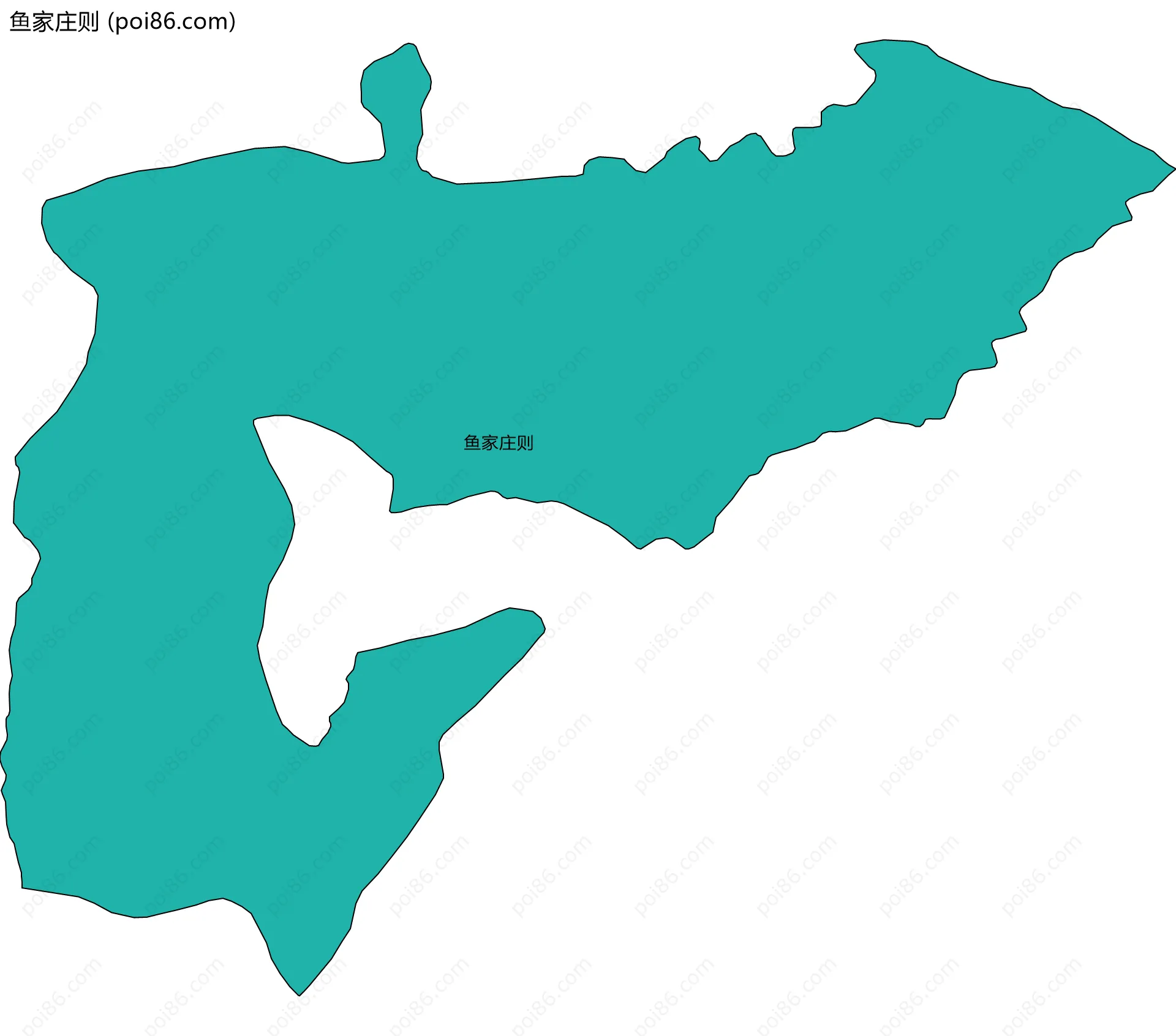 鱼家庄则边界地图