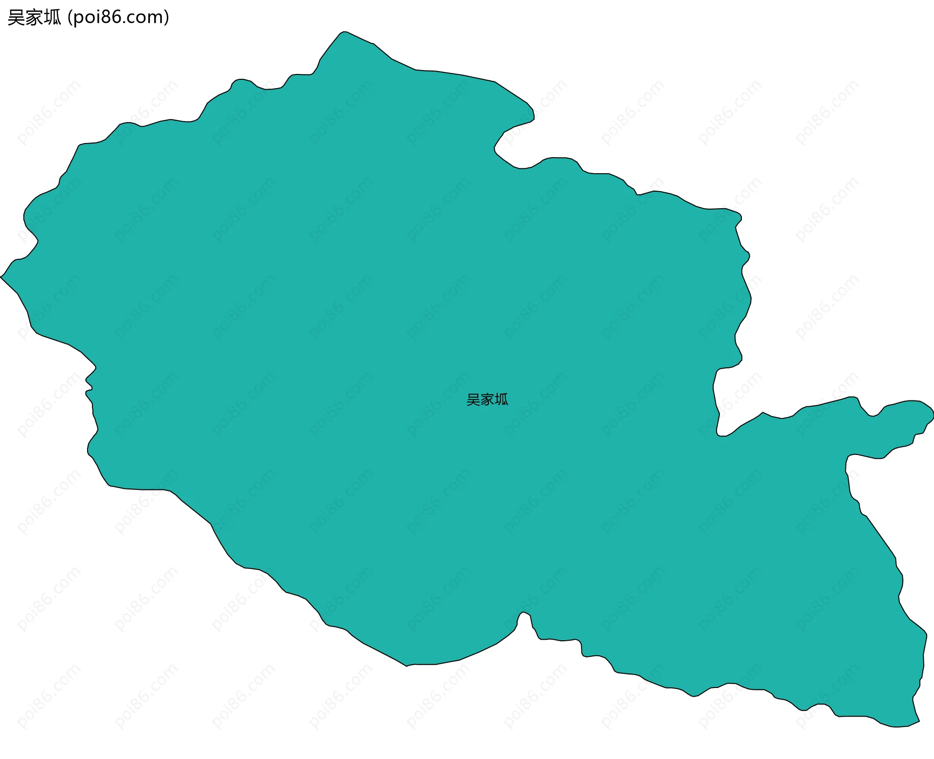 吴家坬边界地图