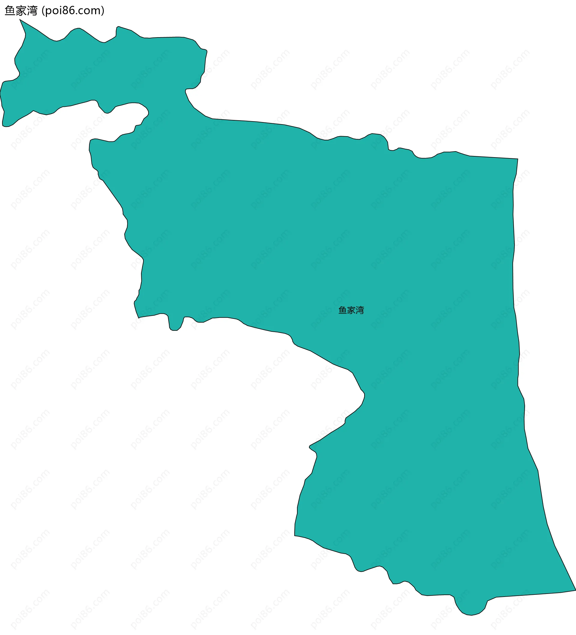 鱼家湾边界地图