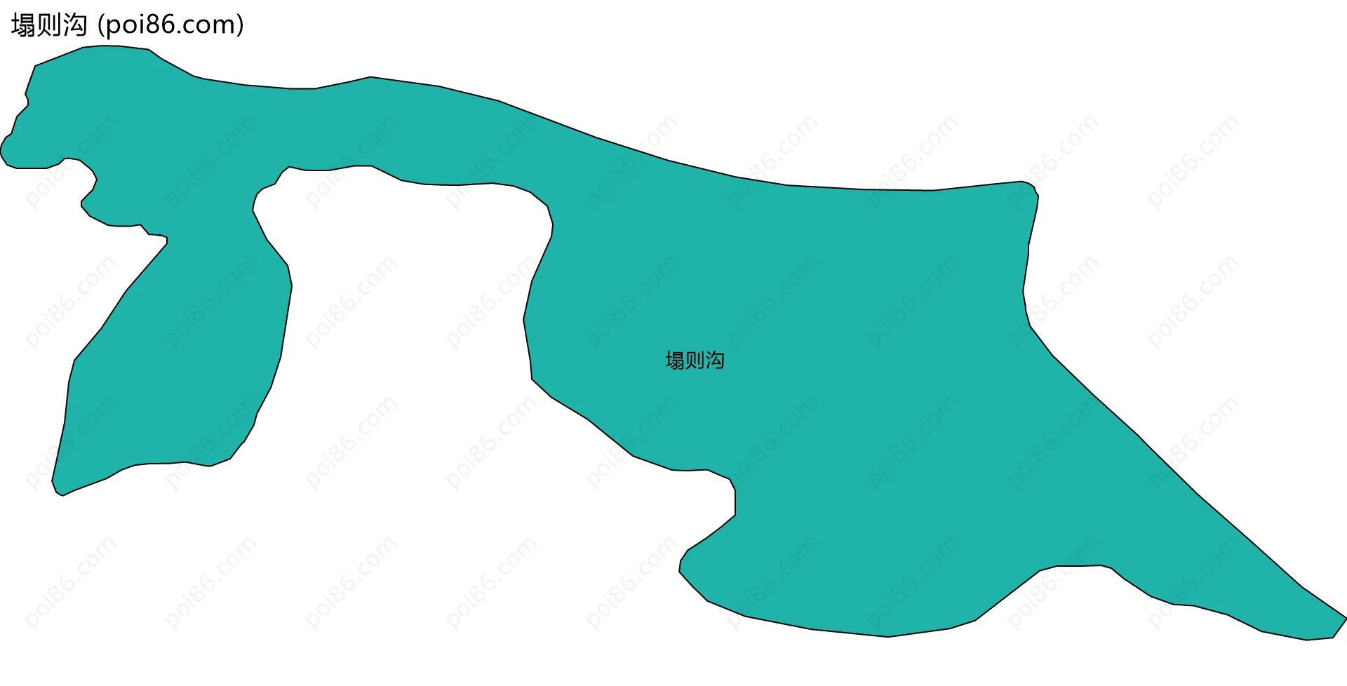 塌则沟边界地图