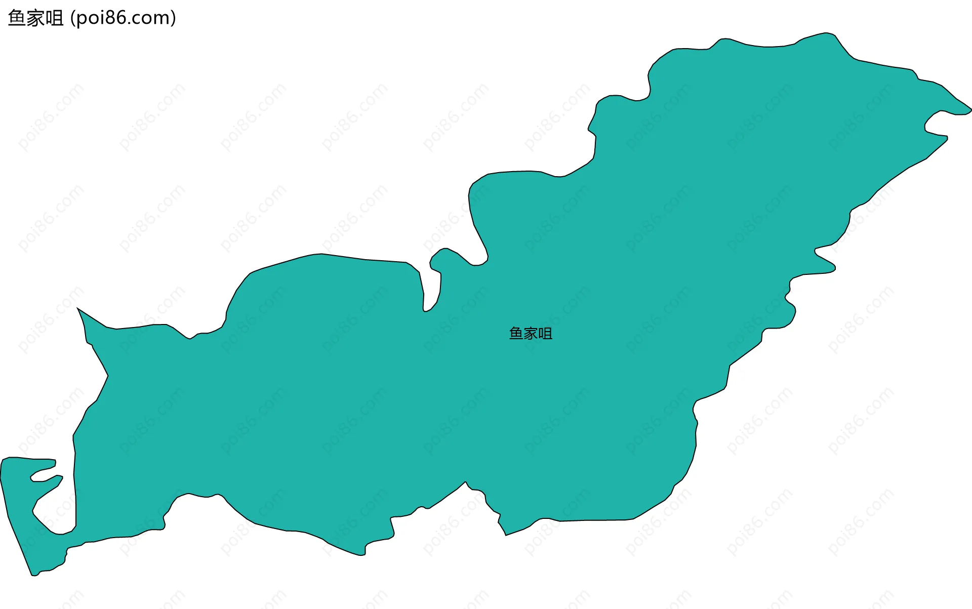 鱼家咀边界地图