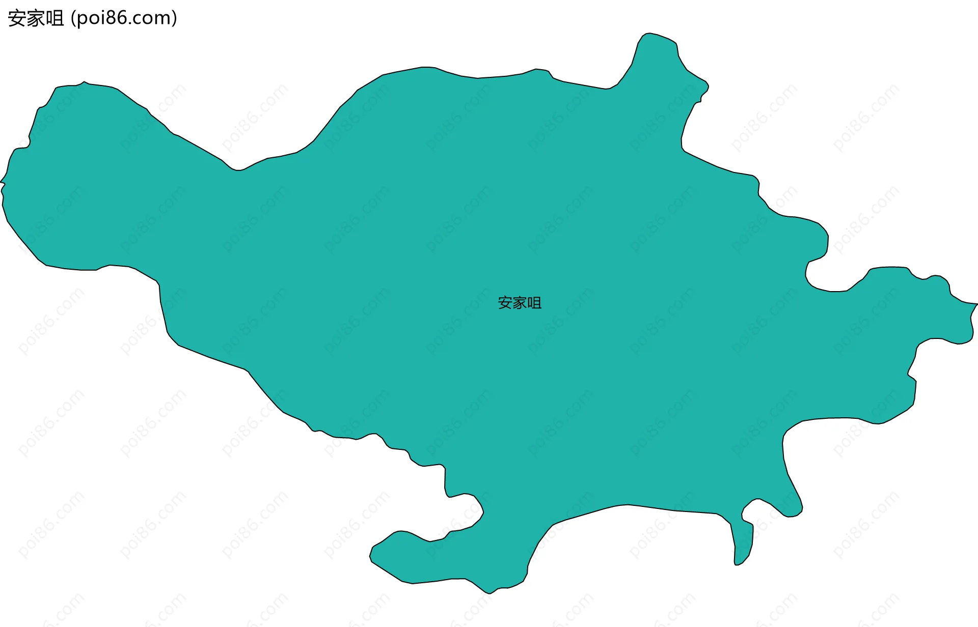 安家咀边界地图