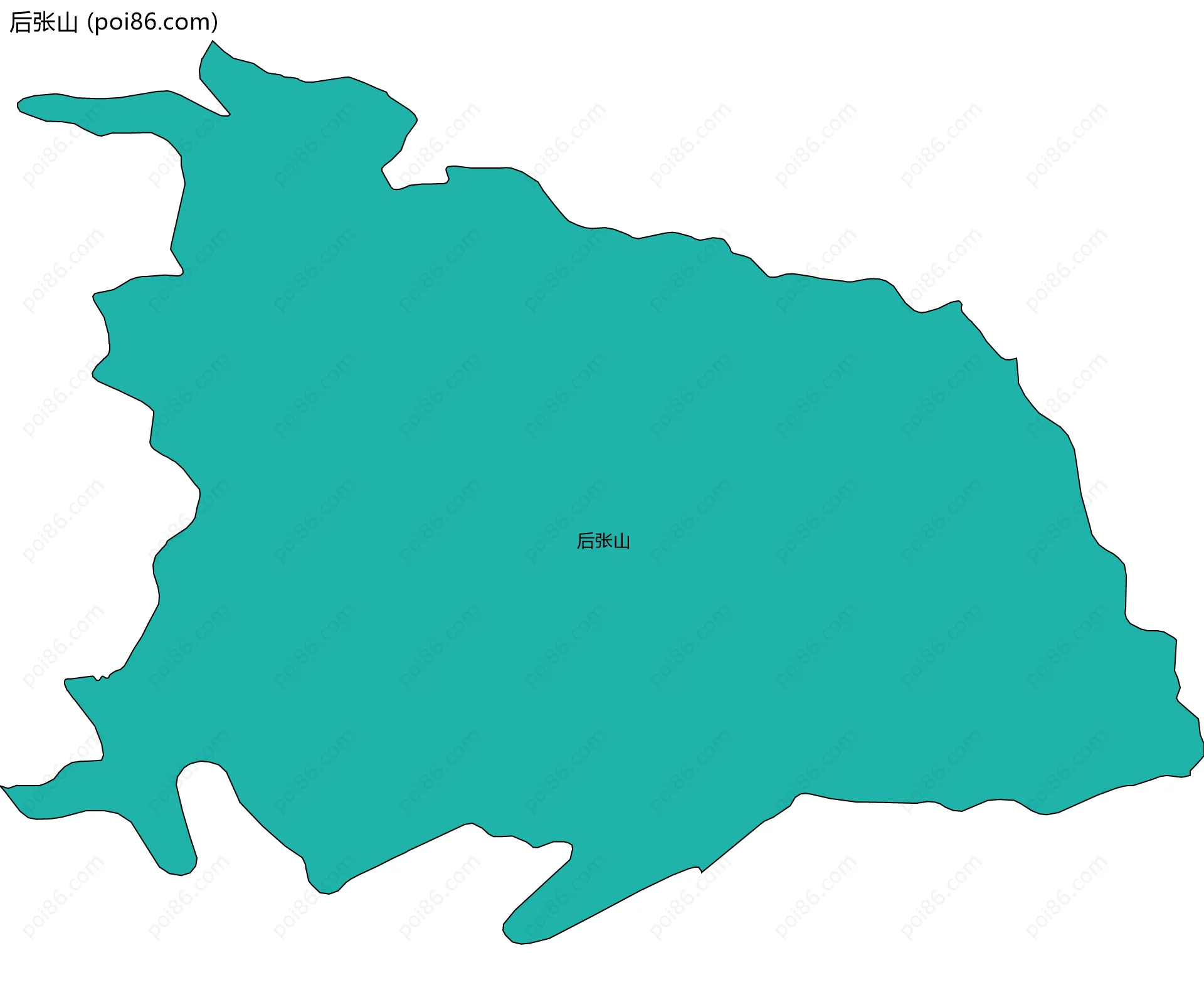 后张山边界地图