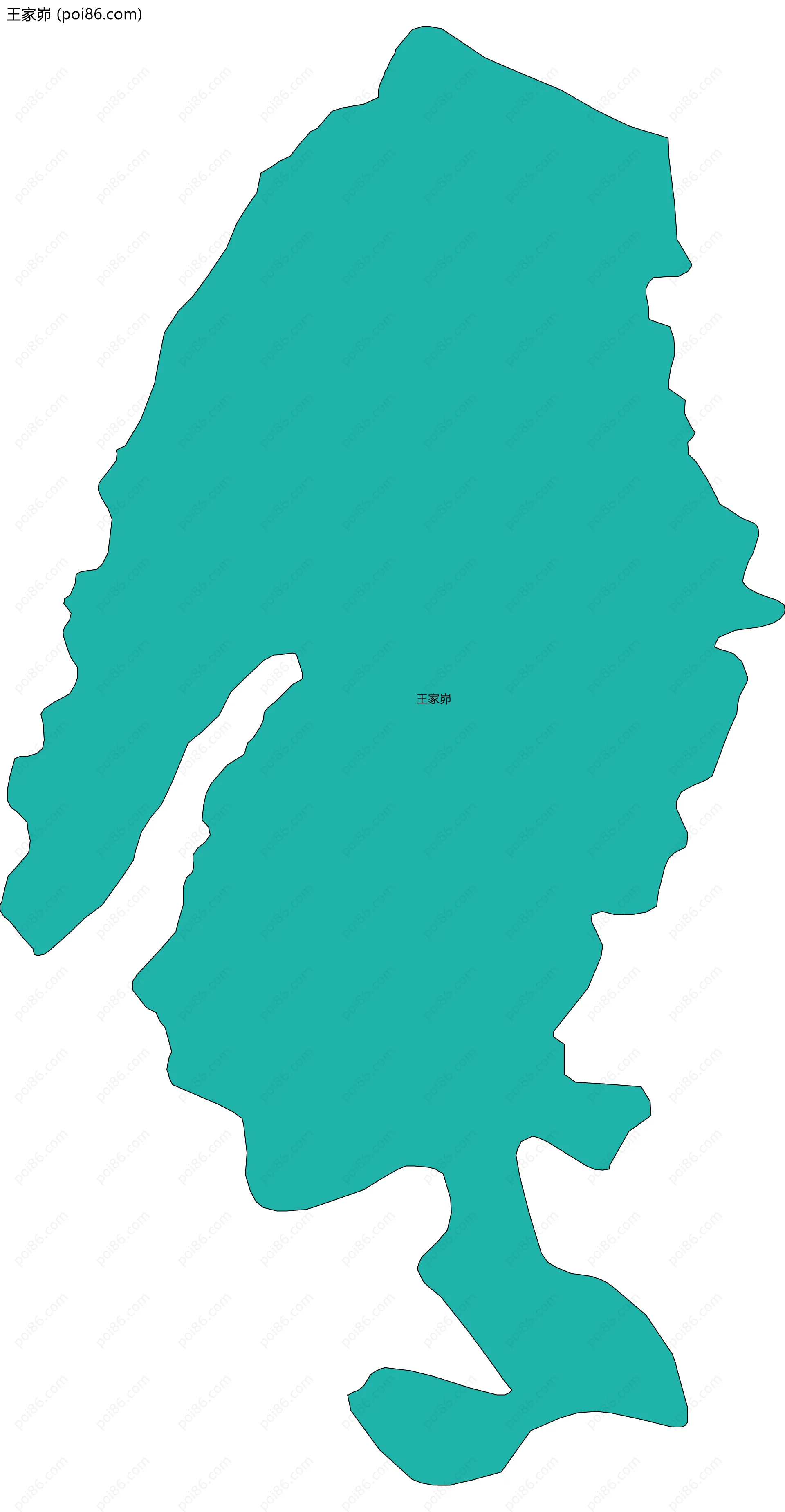 王家峁边界地图