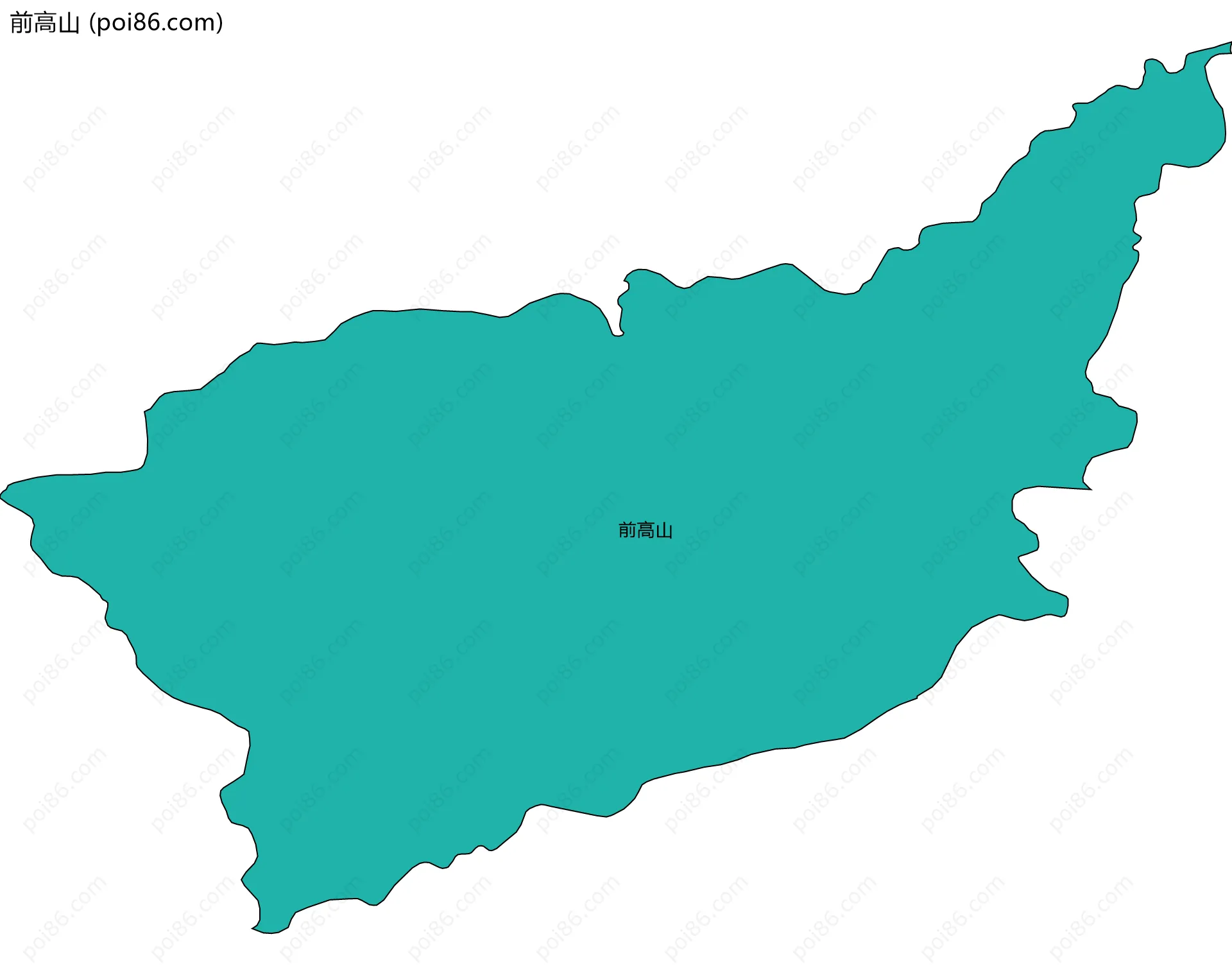 前高山边界地图