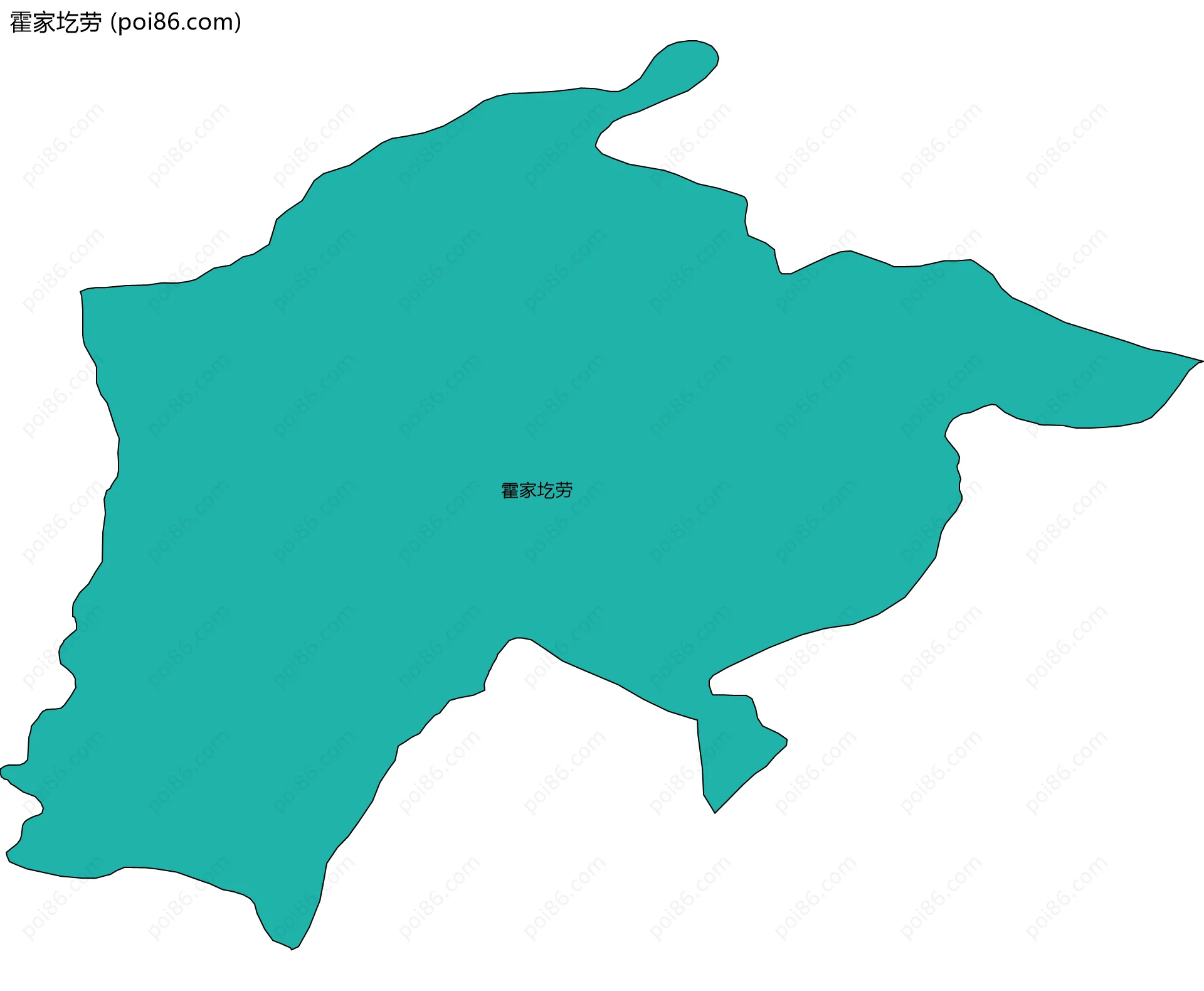 霍家圪劳边界地图