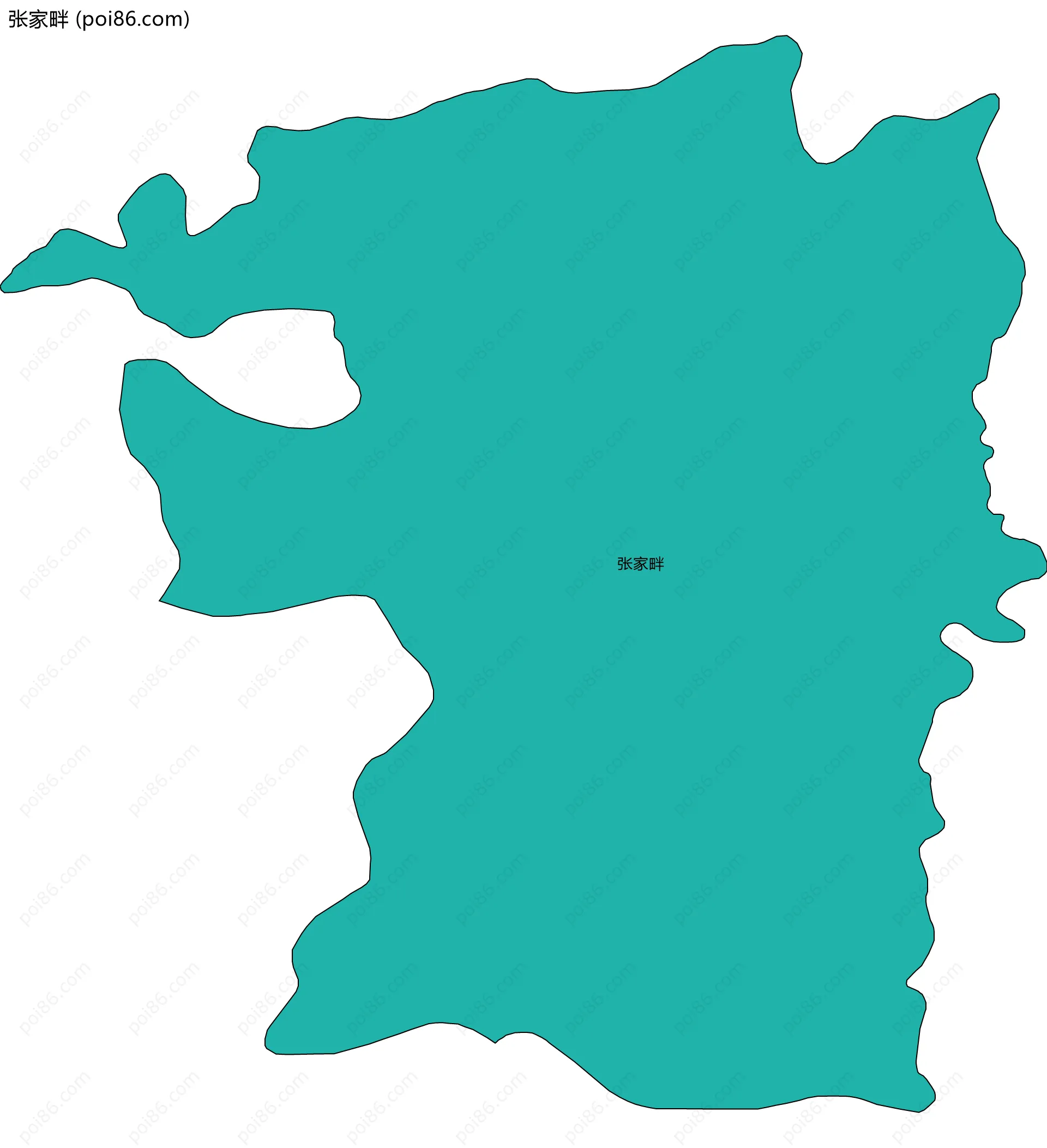 张家畔边界地图