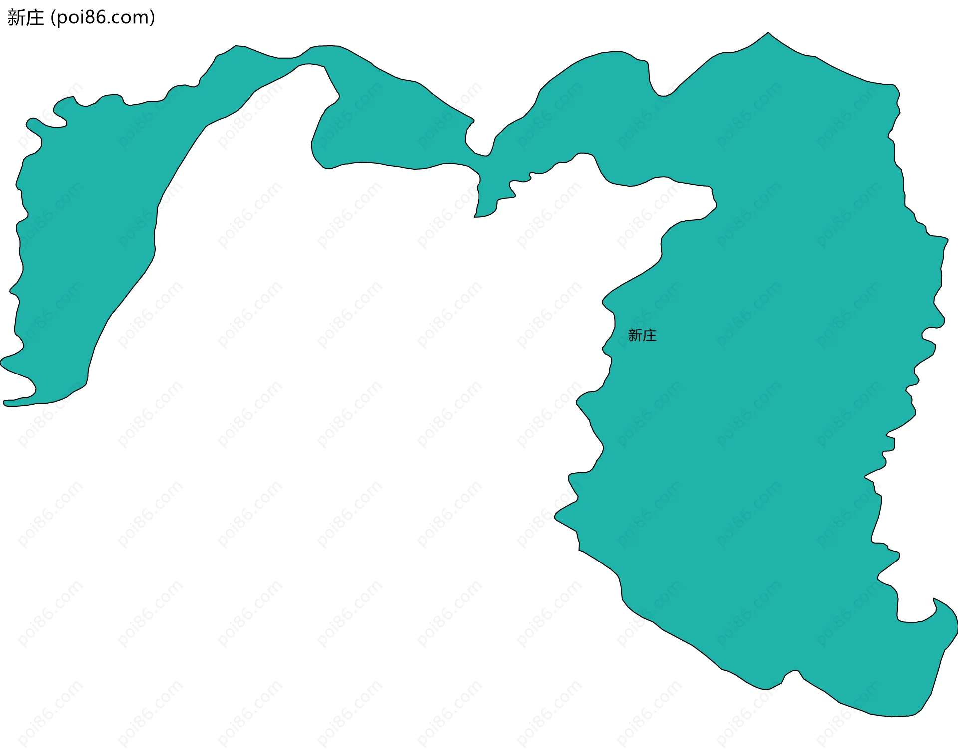 新庄边界地图