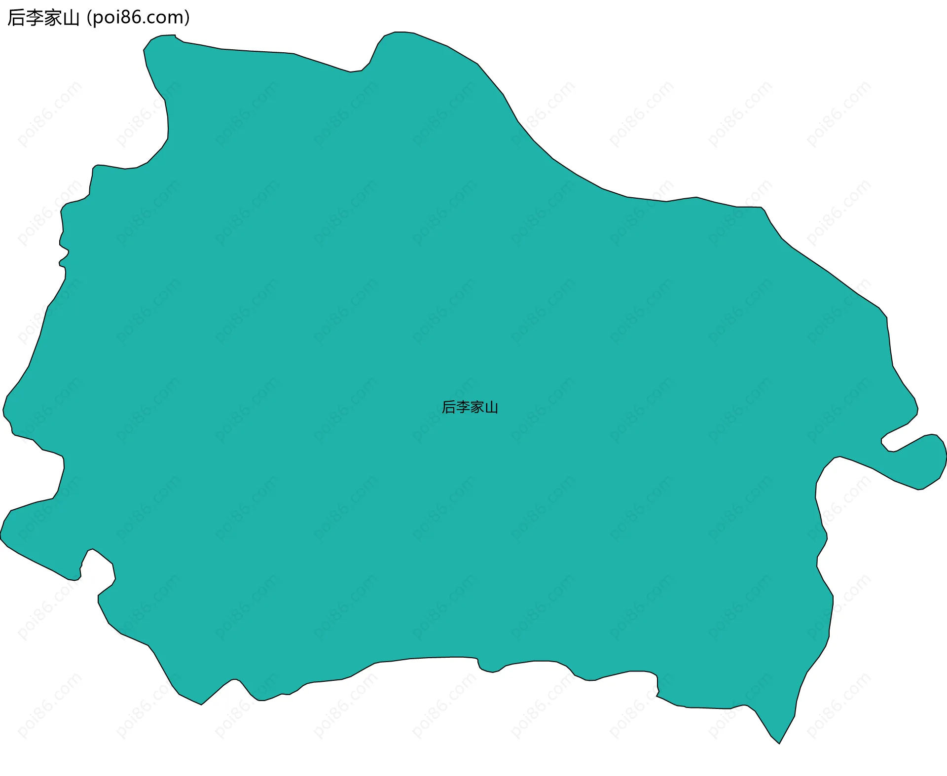 后李家山边界地图