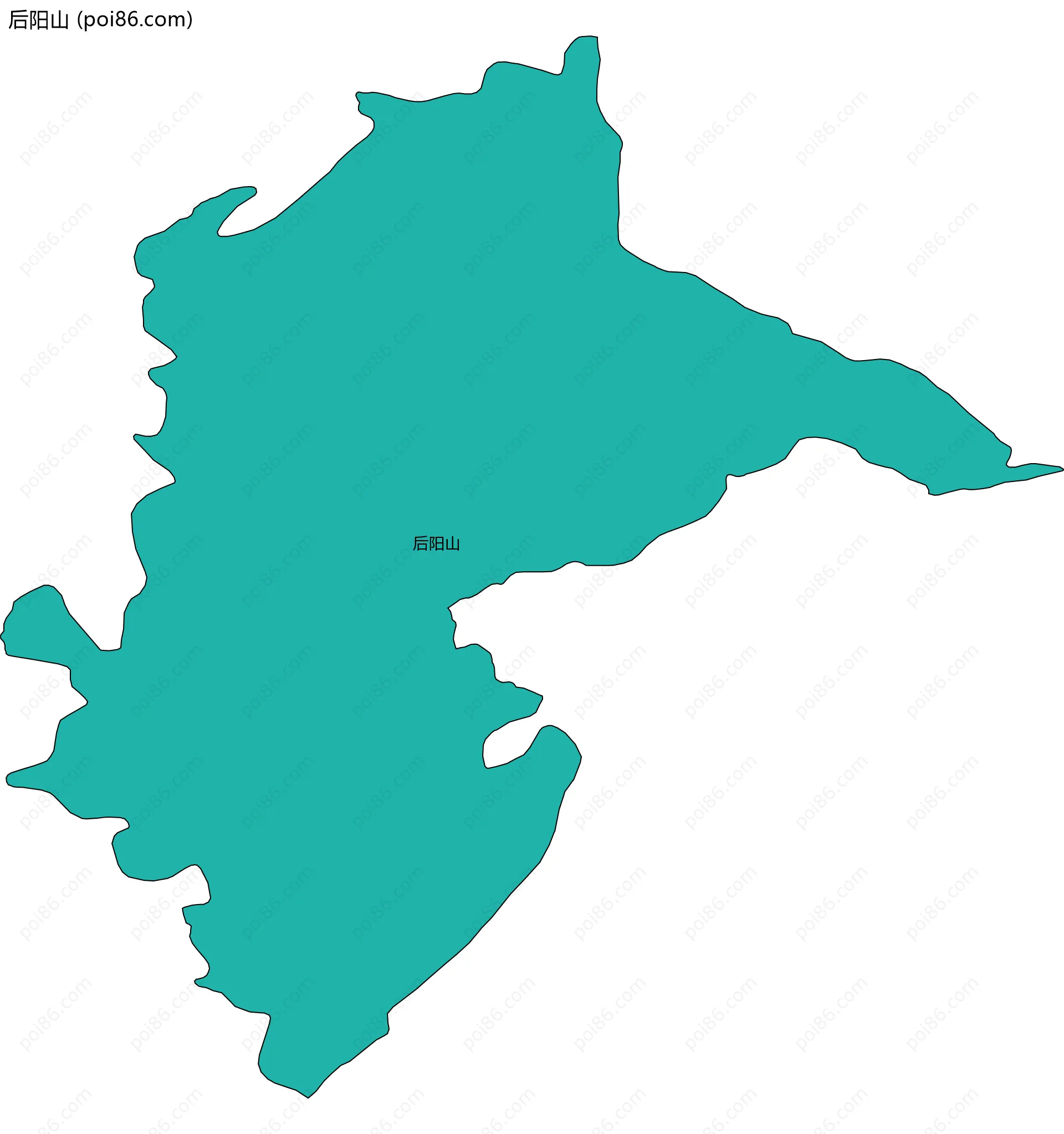 后阳山边界地图