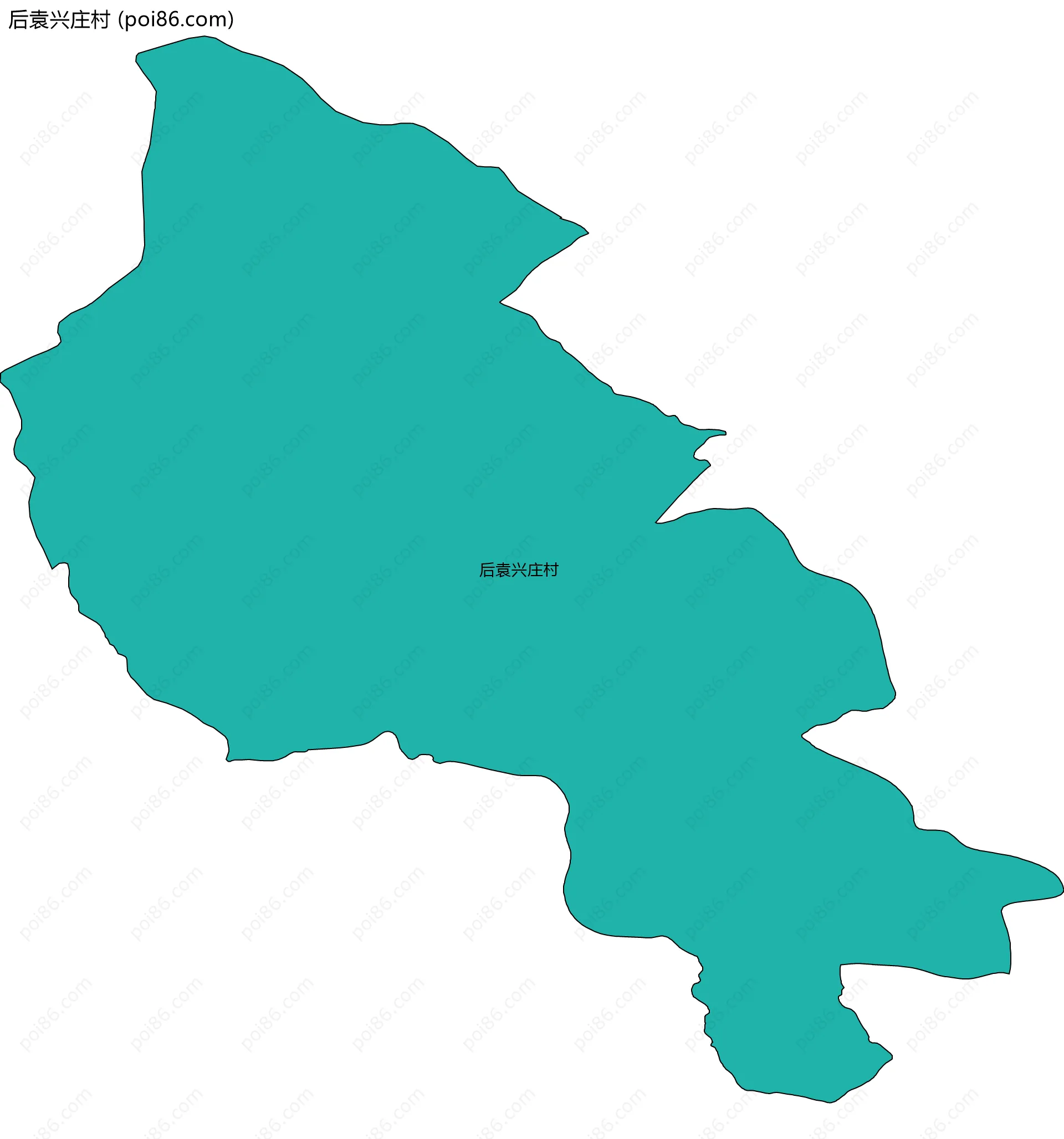 后袁兴庄村边界地图