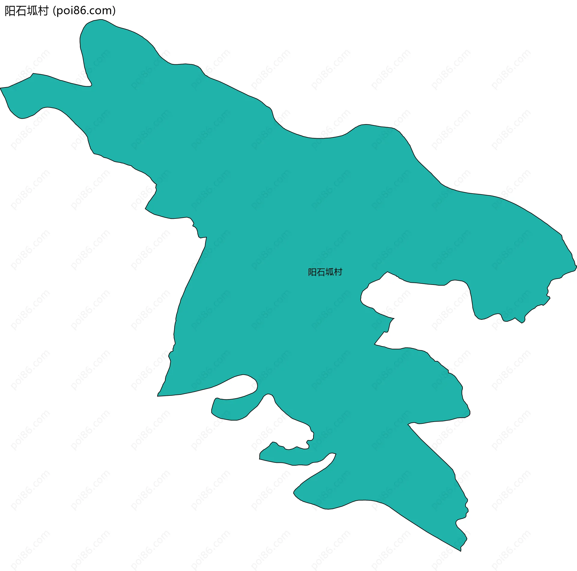 阳石坬村边界地图