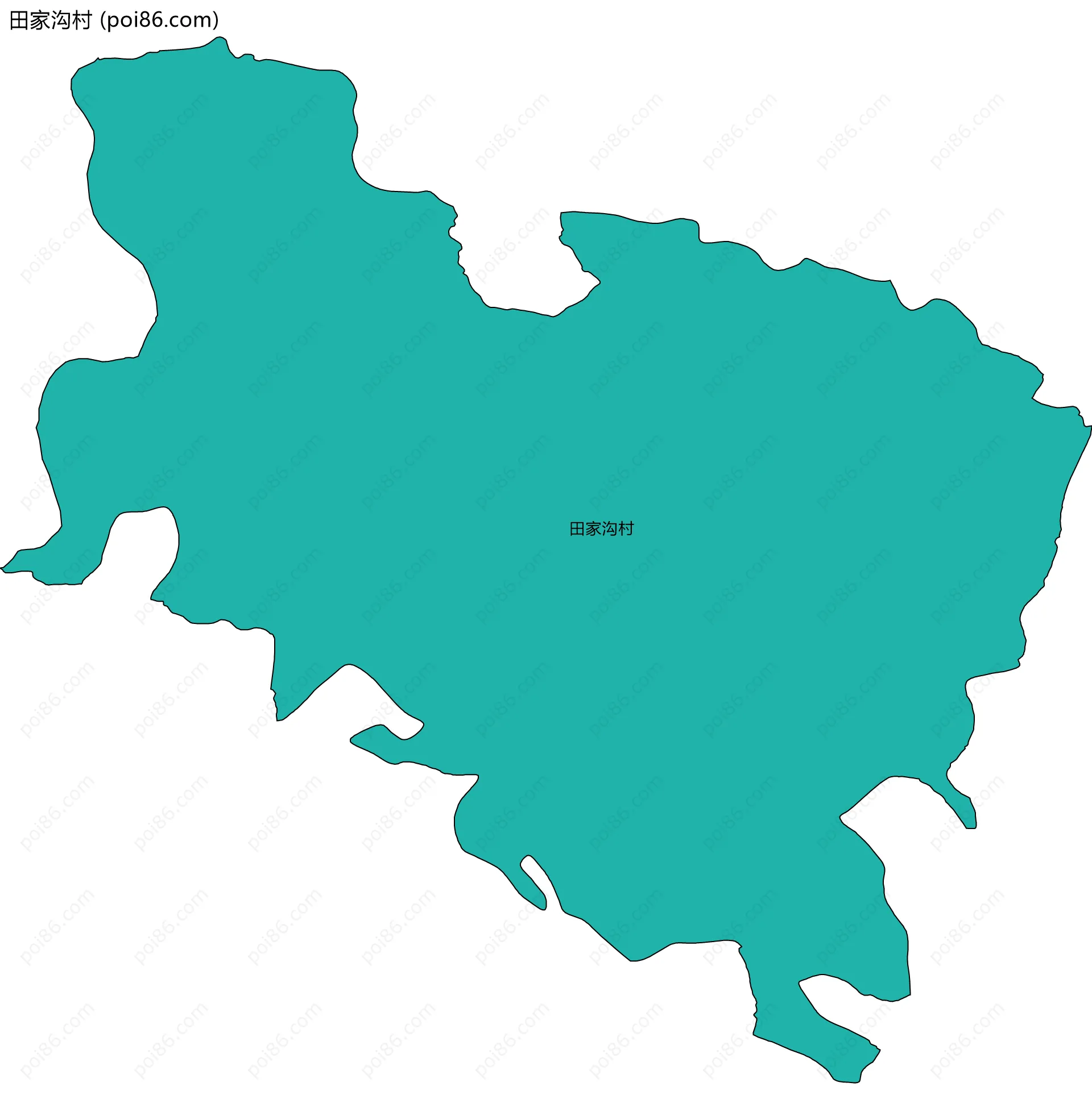 田家沟村边界地图