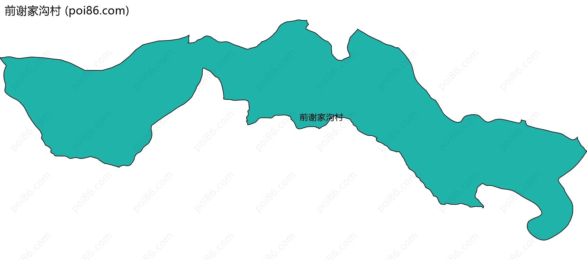 前谢家沟村边界地图