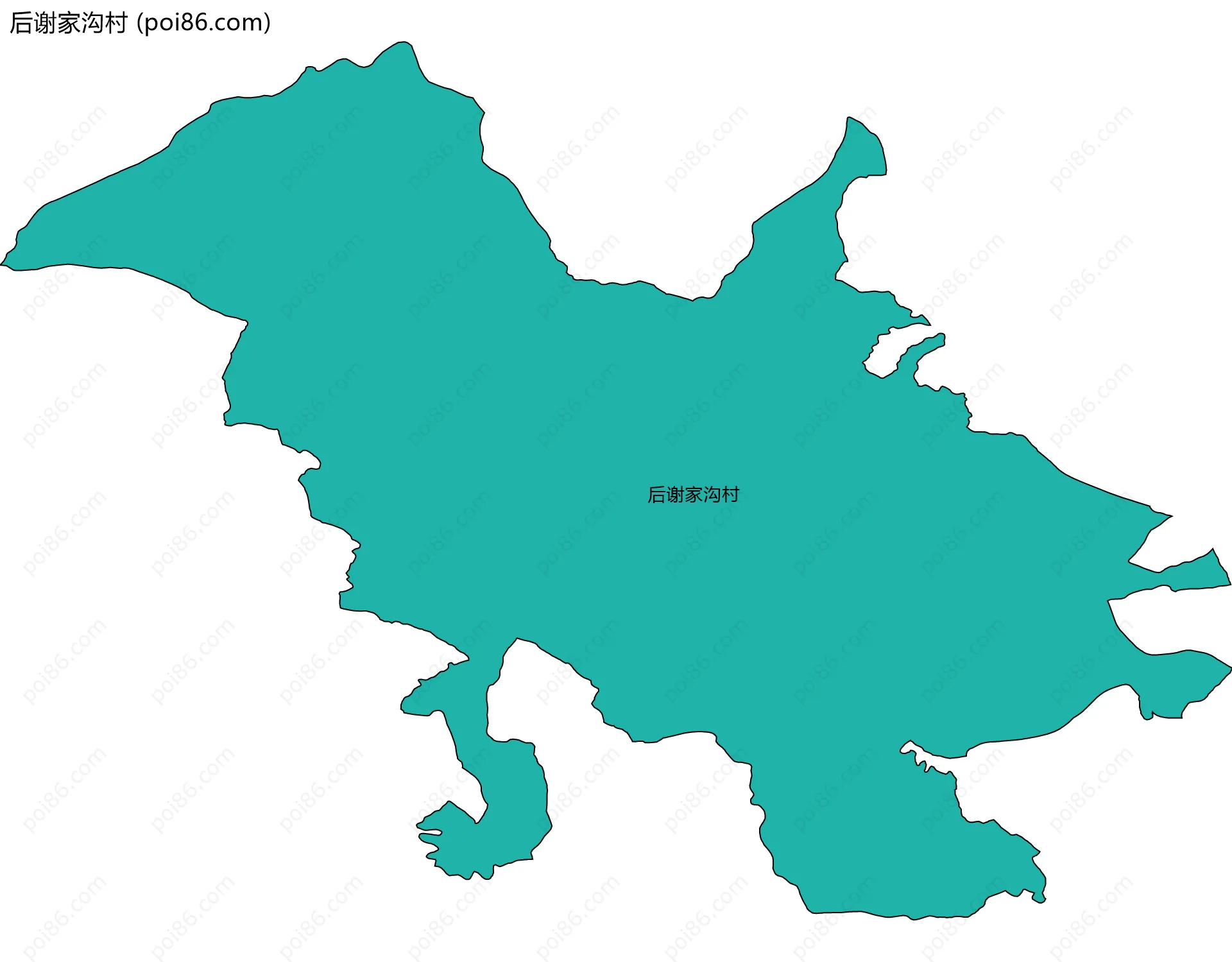 后谢家沟村边界地图